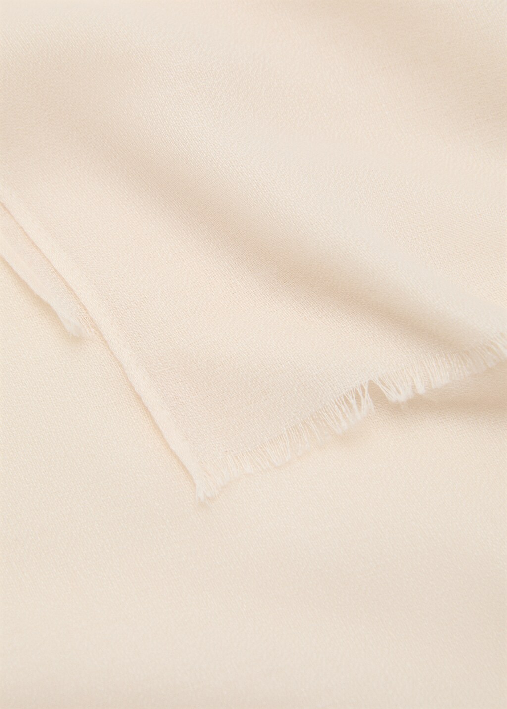 Plain shawl with frayed ends - image 3