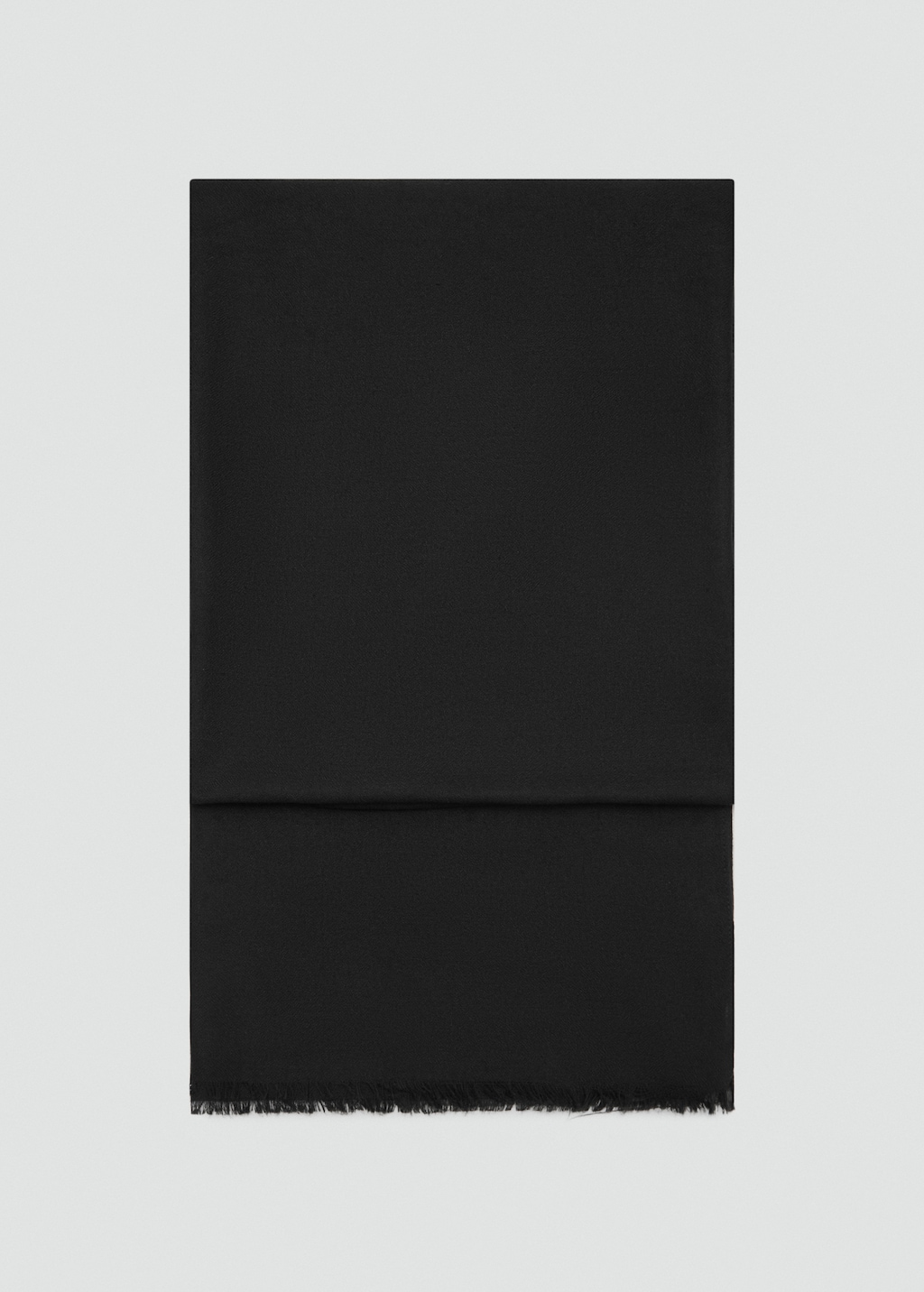 Plain shawl with frayed ends