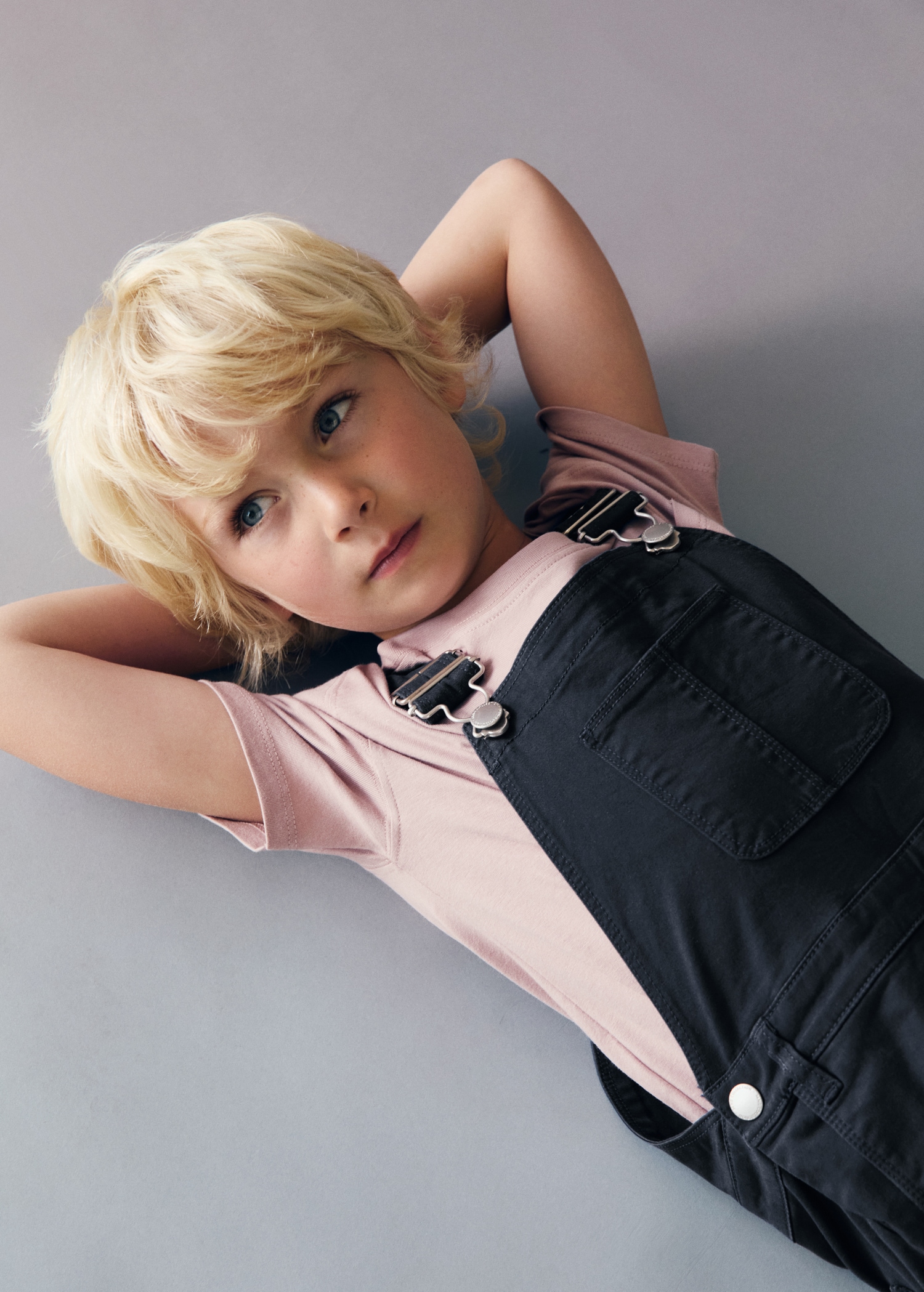 Straight denim dungarees - Details of the article 1