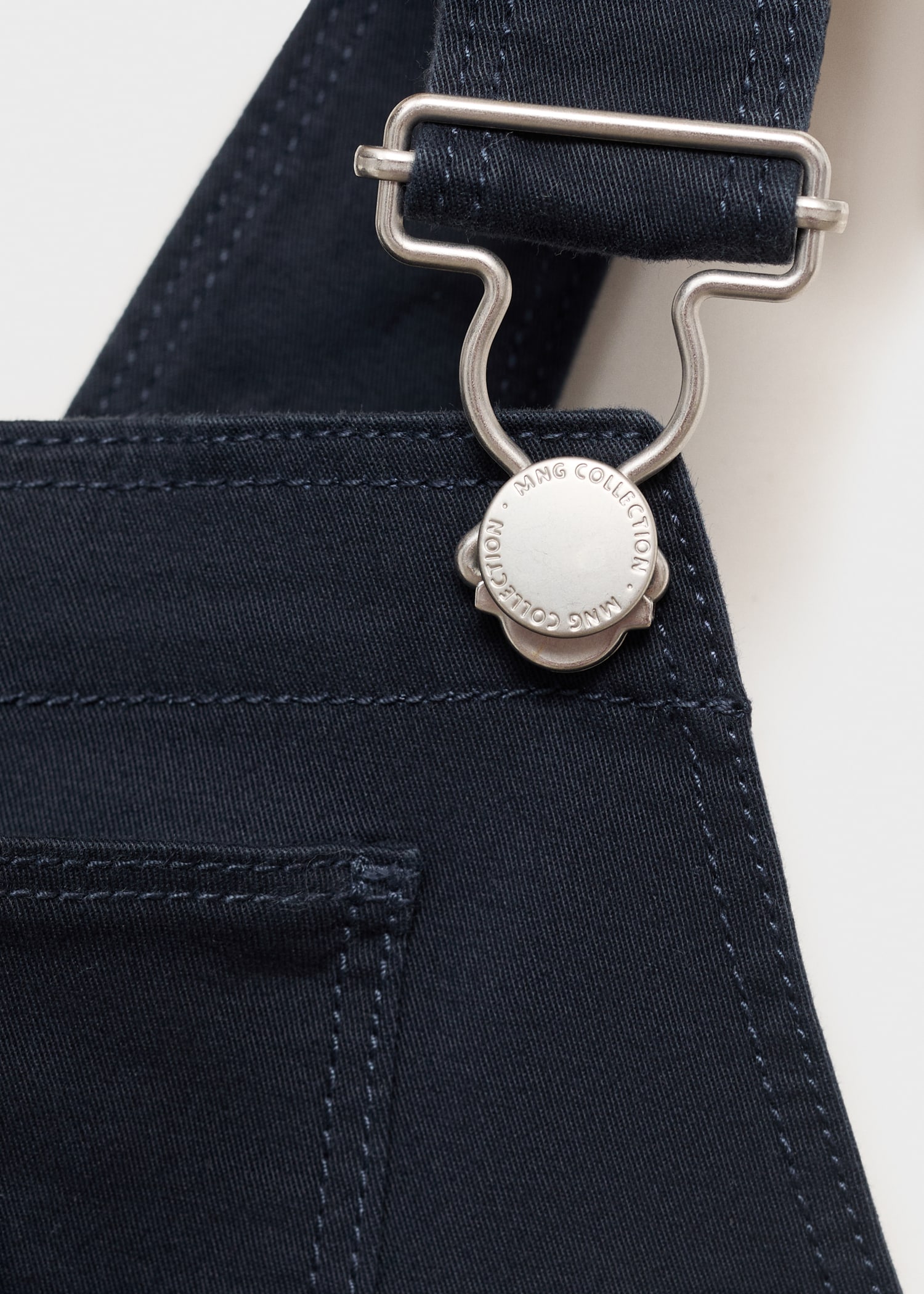 Straight denim dungarees - Details of the article 8