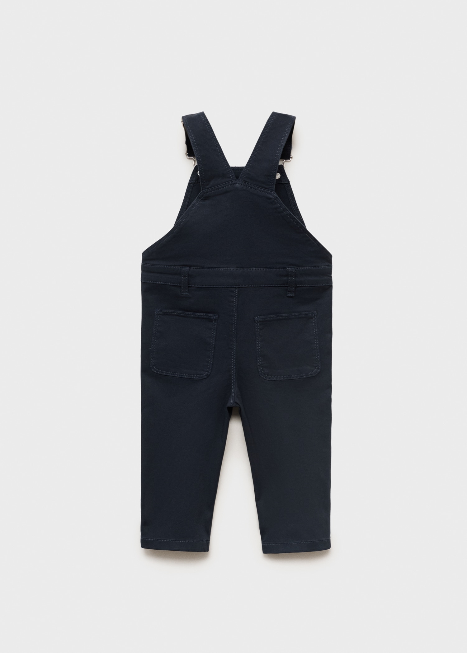Straight denim dungarees - Reverse of the article