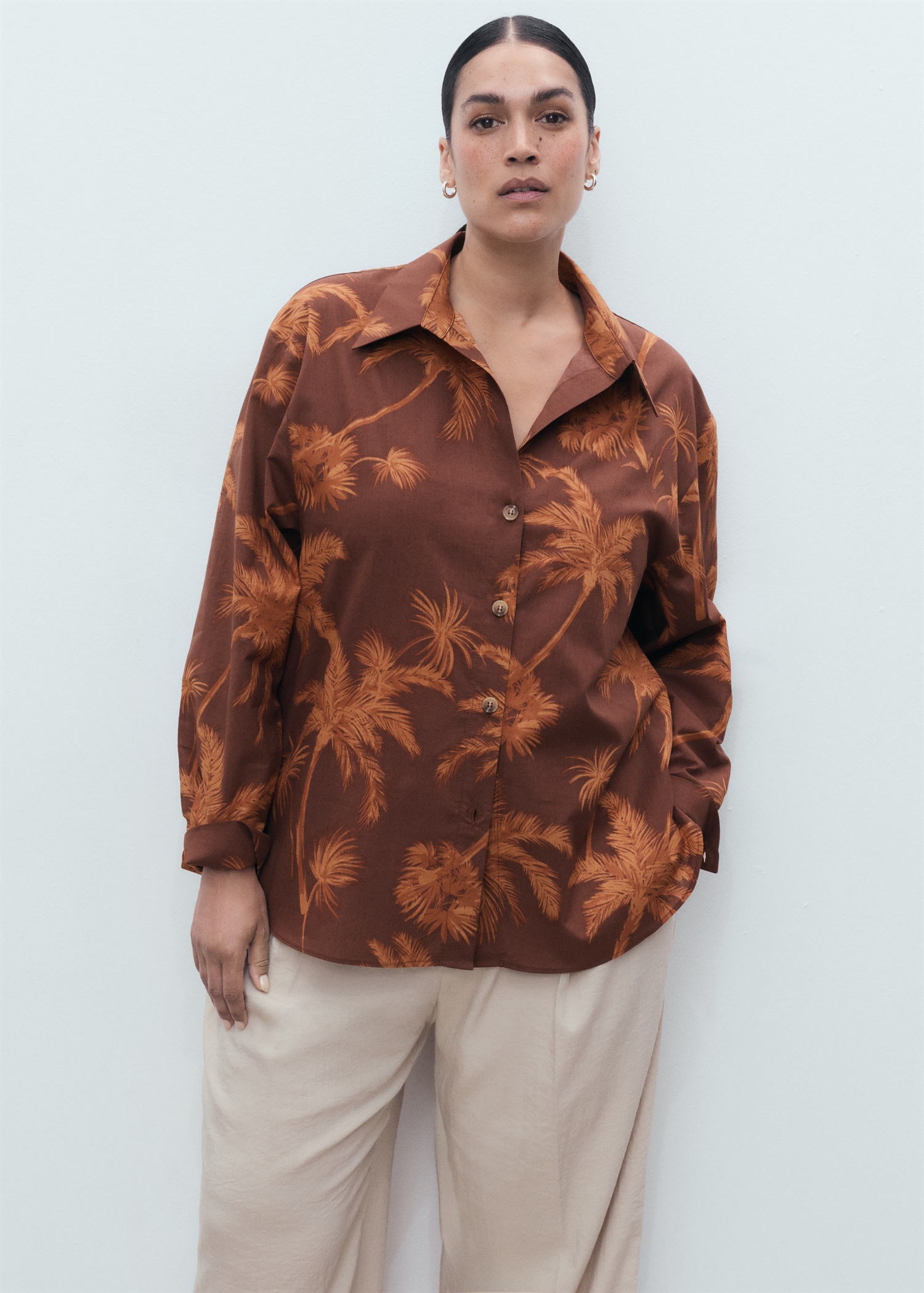Camisa algodón estampado palmeras - Detalle del artículo 5