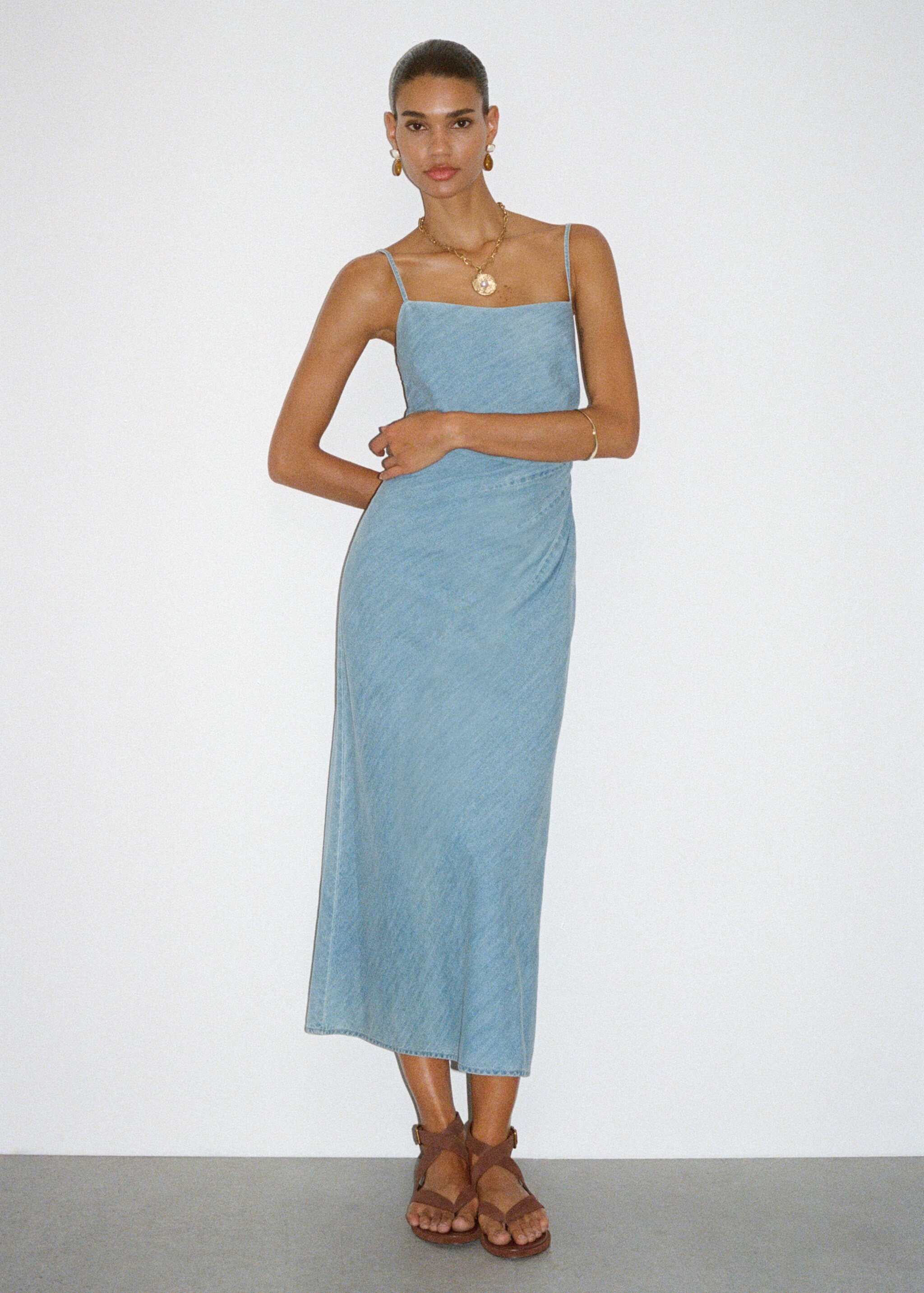 Robe denim drapée - Détail de l'article 6