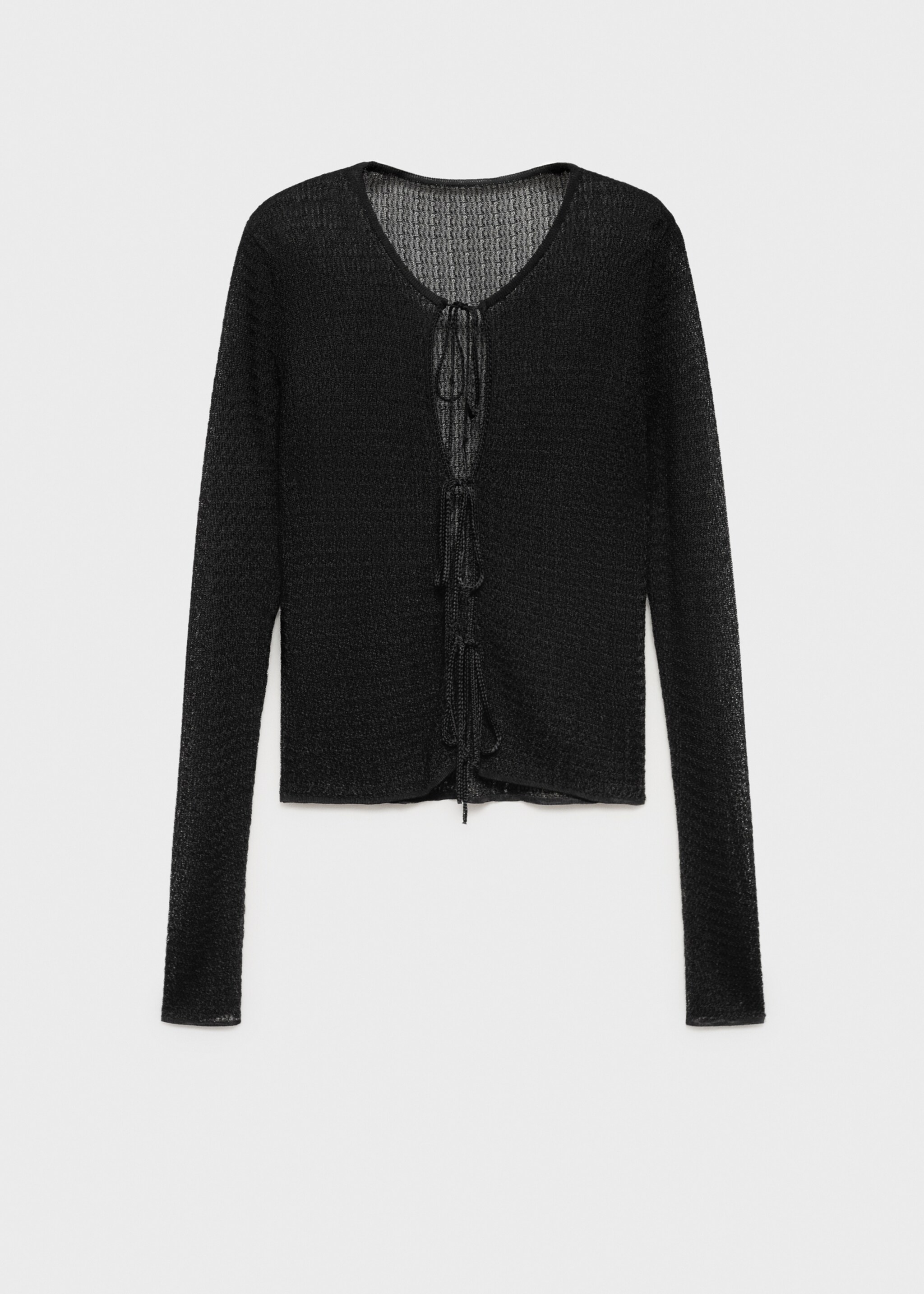 Knitted cardigan with ties - Article without model