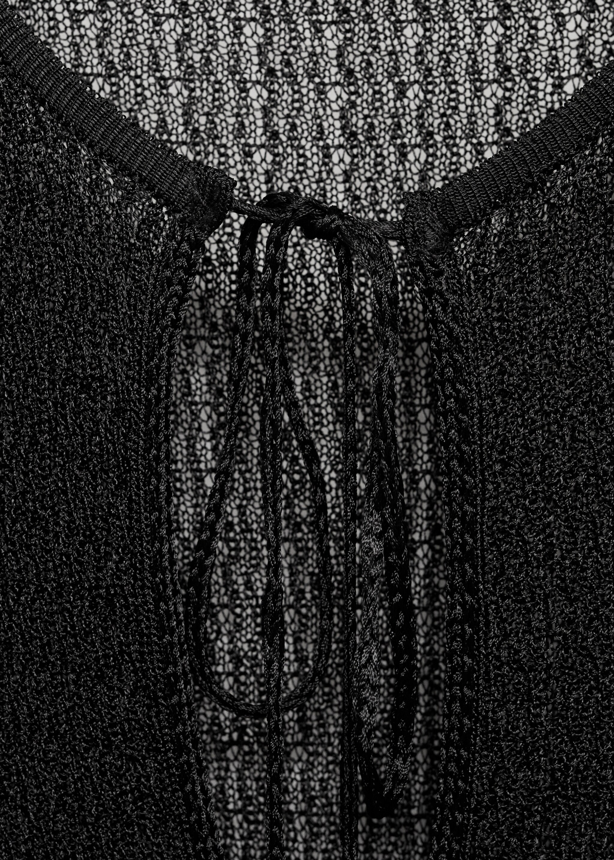 Knitted cardigan with ties - Details of the article 8