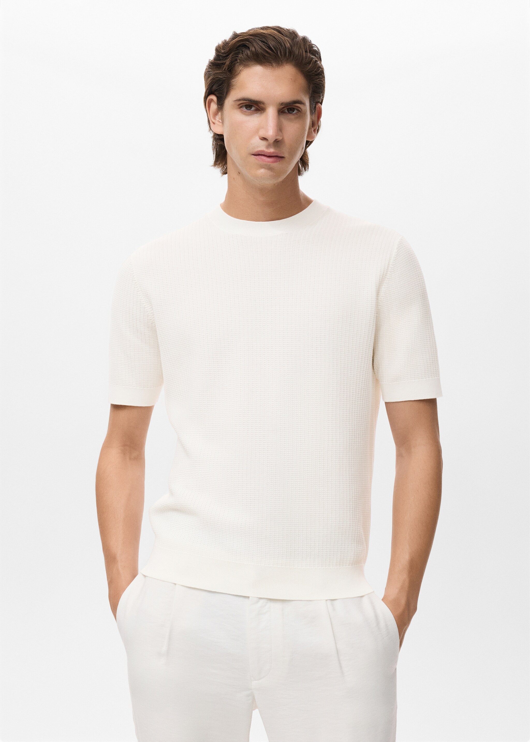 T-shirt 100 % coton maille - Plan moyen