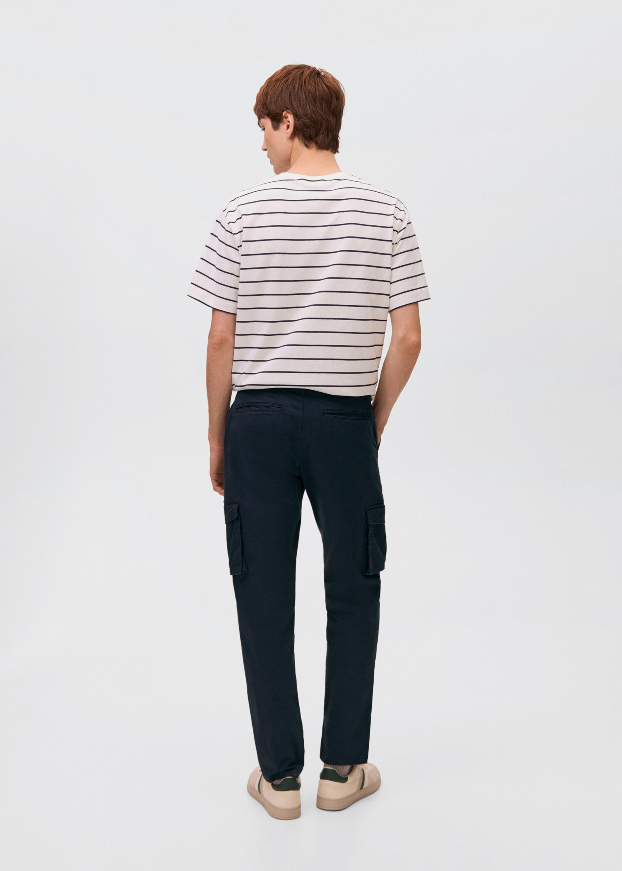 Cargo trousers - Reverse of the article, Navy. Ref: 17092910-00.