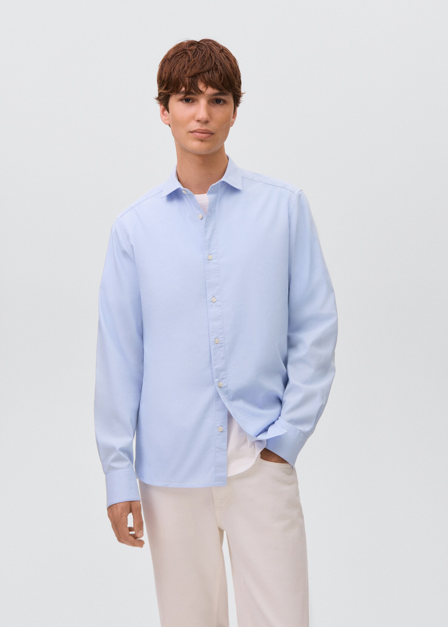 Camisa básica algodón - Plano medio