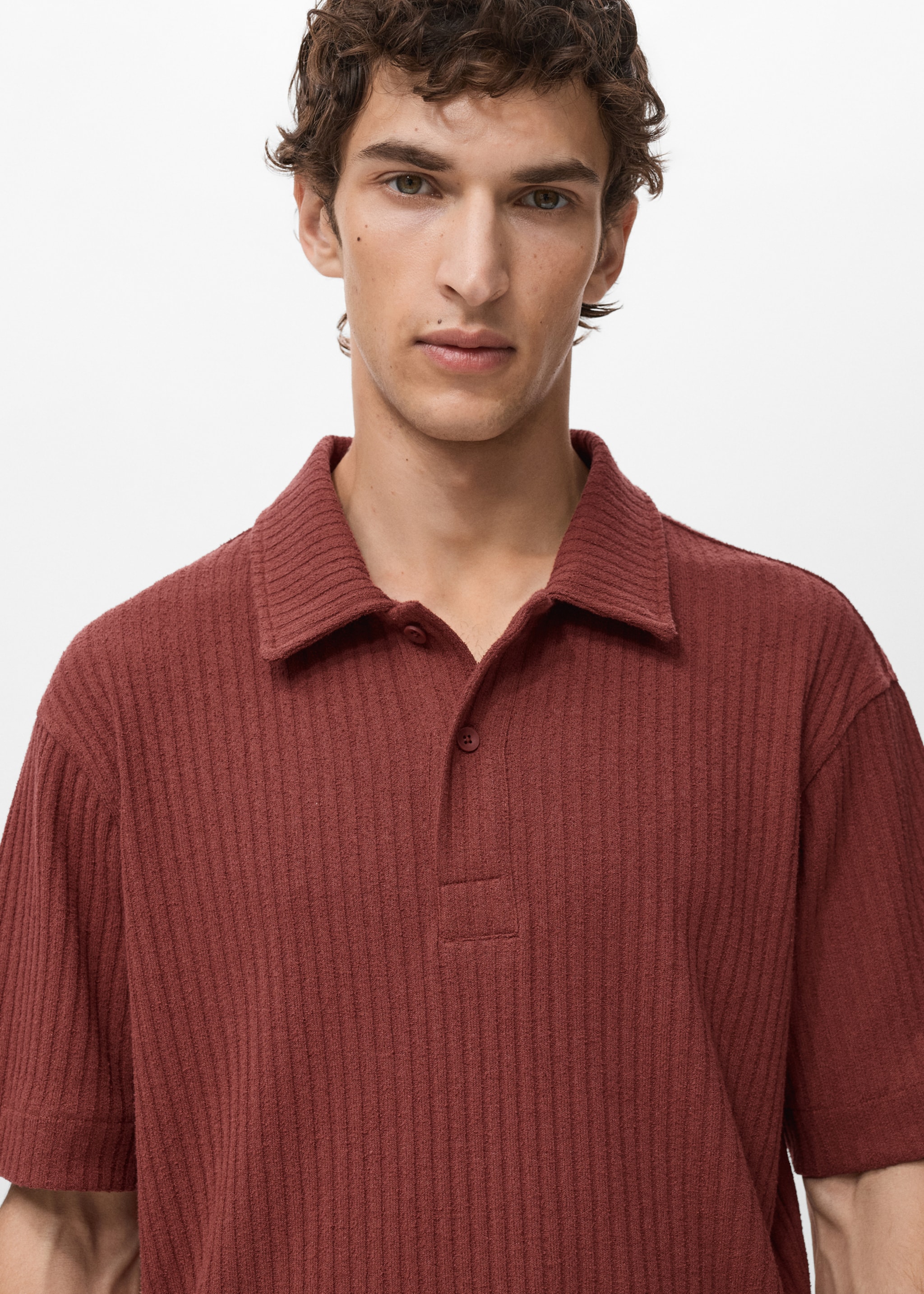 Polo de malha com textura - Pormenor do artigo 1