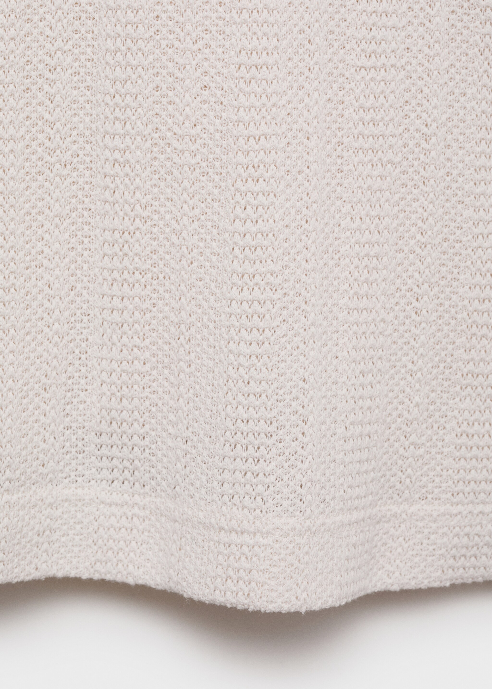 Openwork knitted cotton polo shirt - Details of the article 0