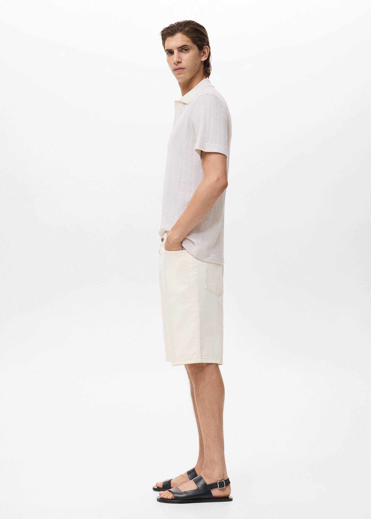 Polo maille ajourée coton - Détail de l'article 2