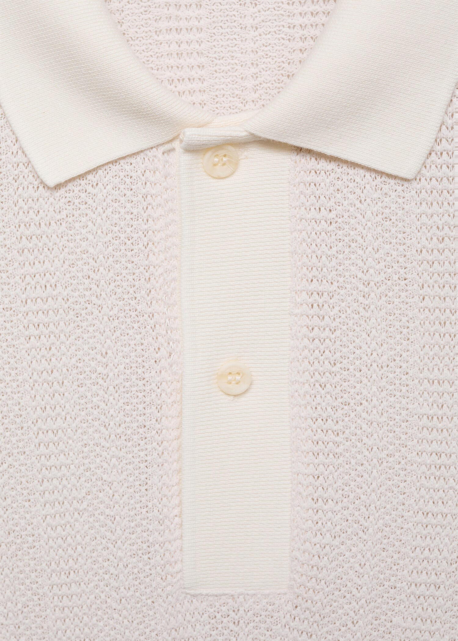 Polo maille ajourée coton - Détail de l'article 8