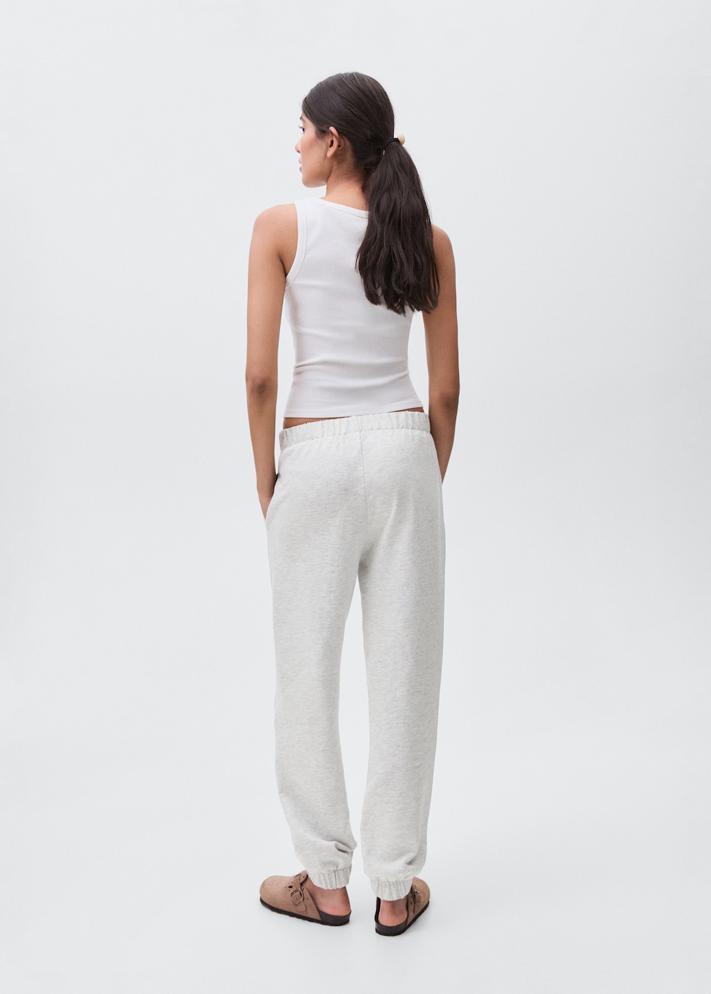 Cotton joggers with elastic waist
