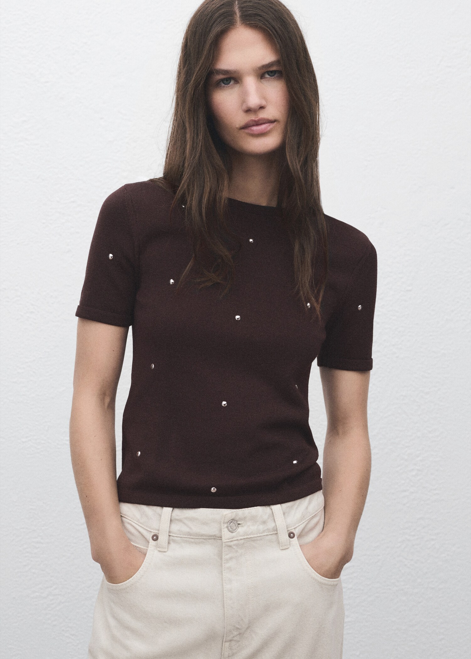 Pull maille strass - Plan moyen