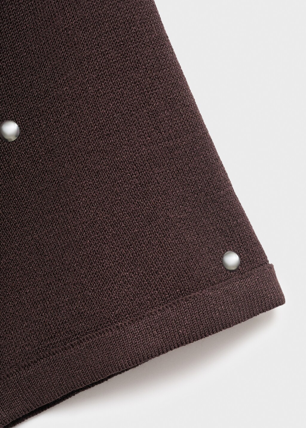 Knitted sweater with rhinestones