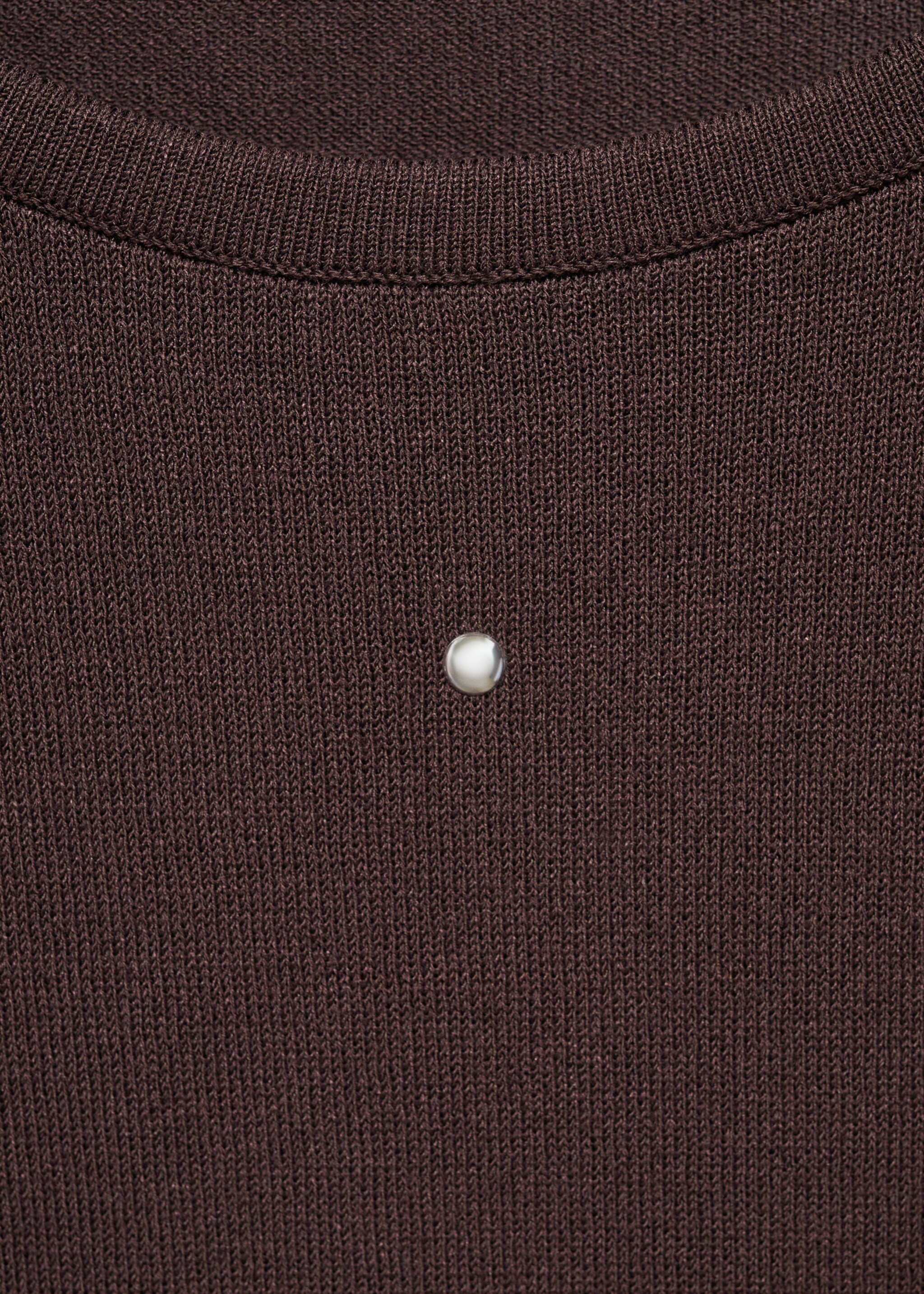 Pull maille strass - Détail de l'article 8, Marron. Ref: 17092926-00.
