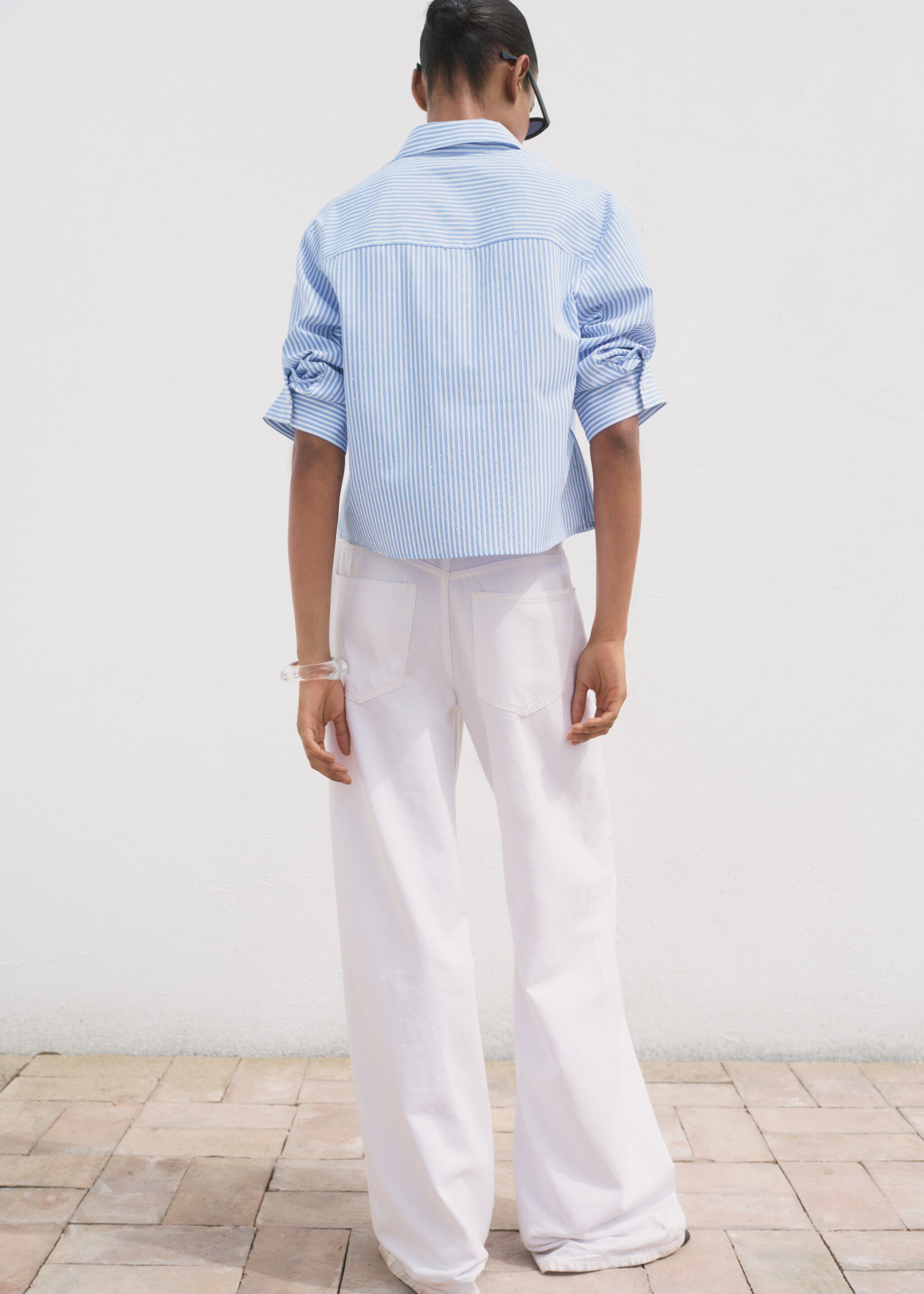Chemise crop strass - Verso de l’article