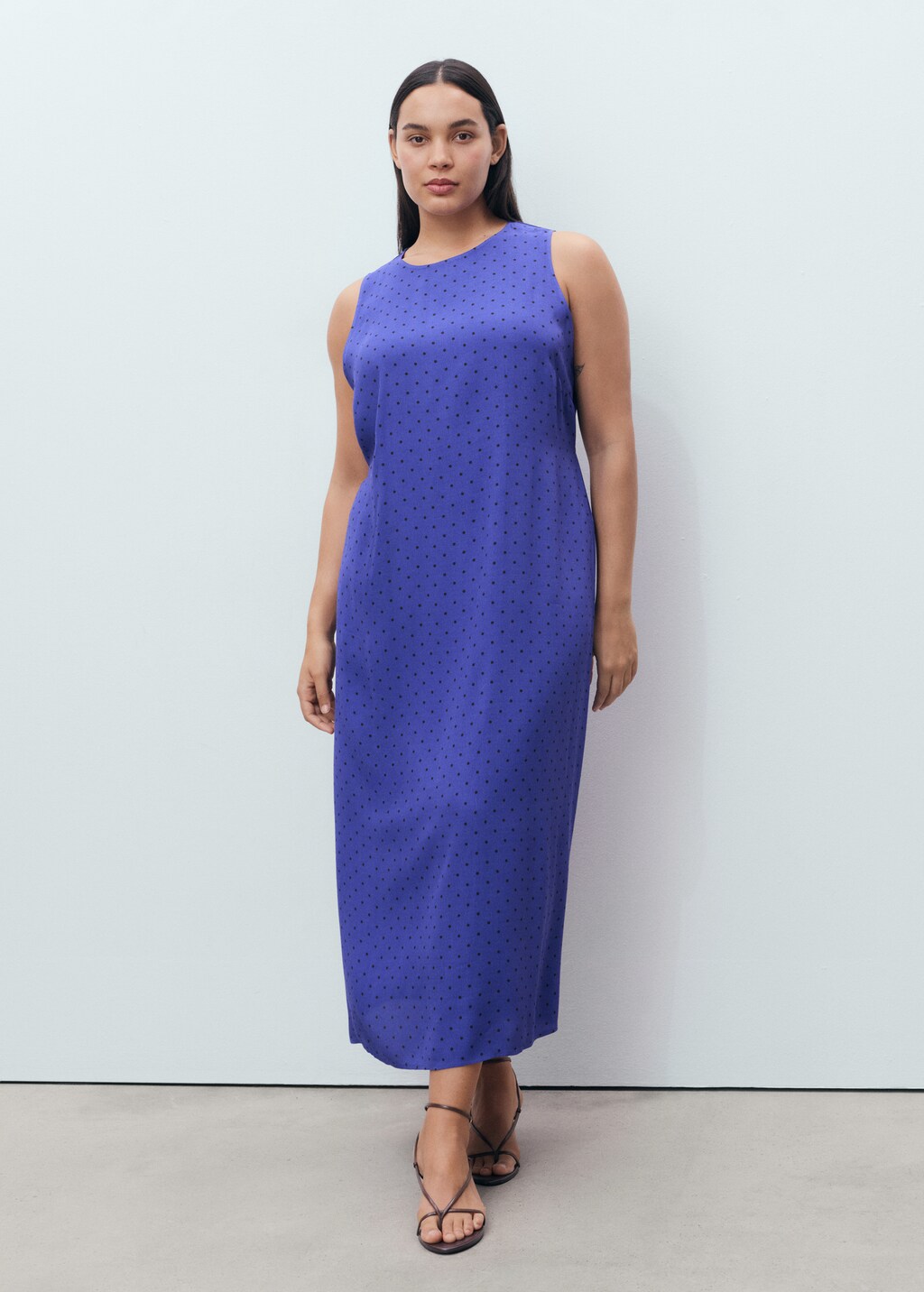 Mango Polka-dot dress with bow