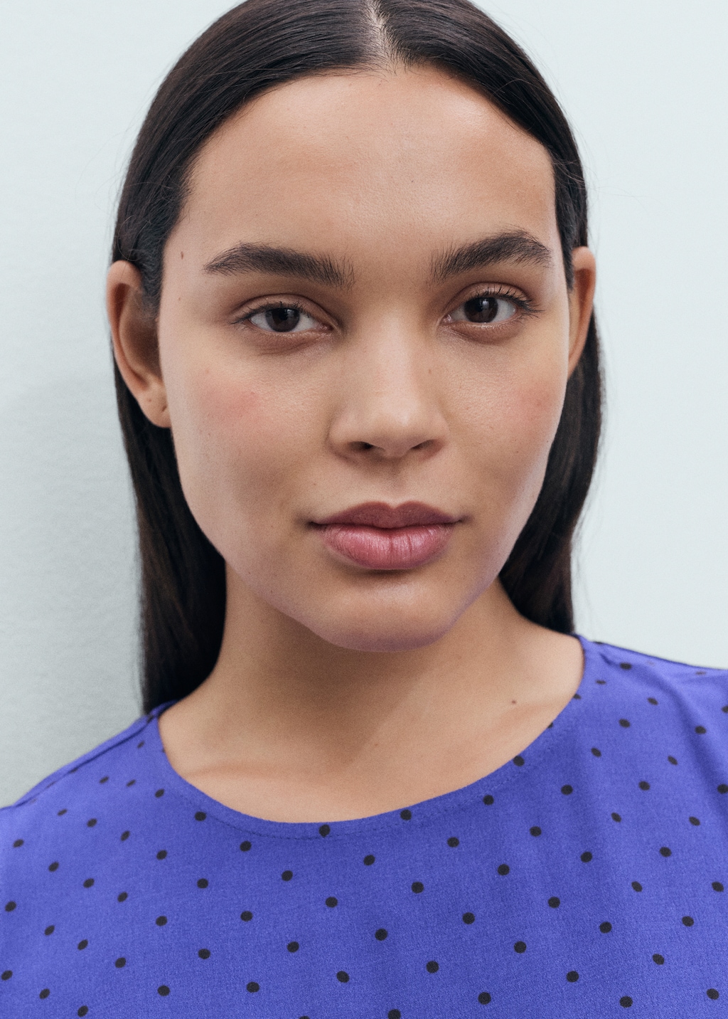 Polka-dot dress with bow