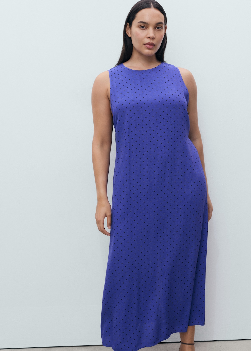 Polka-dot dress with bow