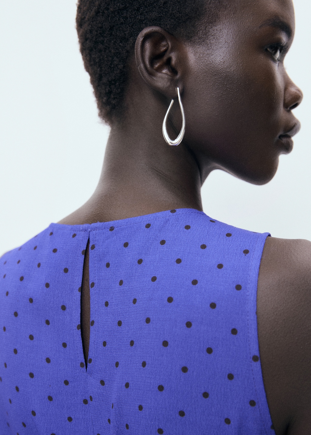 Polka-dot dress with bow