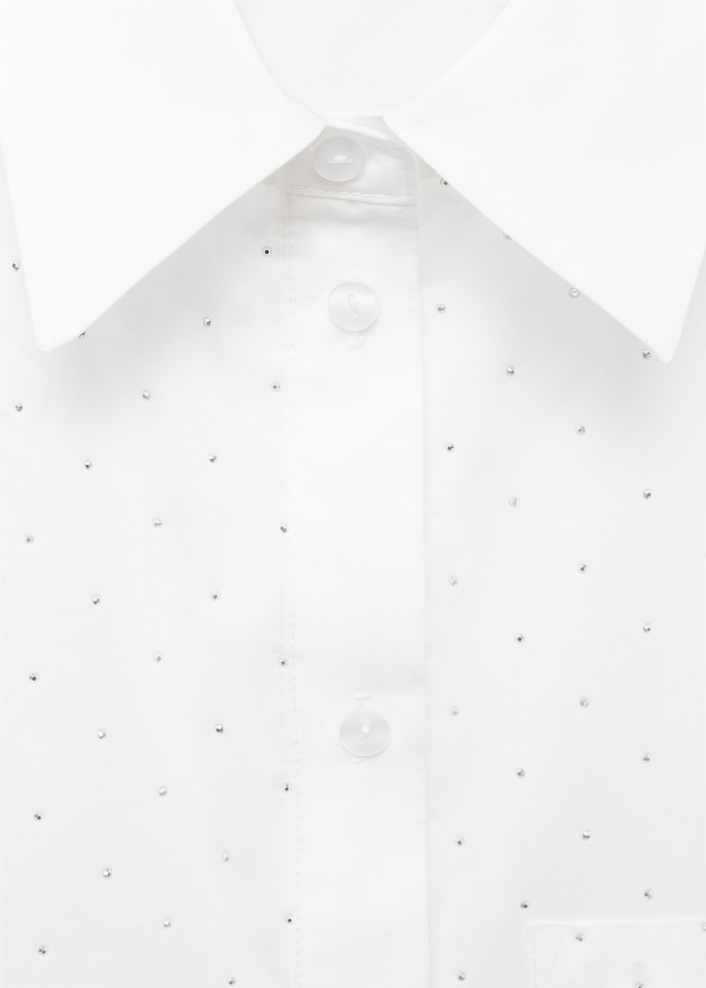 Rhinestone cropped shirt - Women | MANGO USA