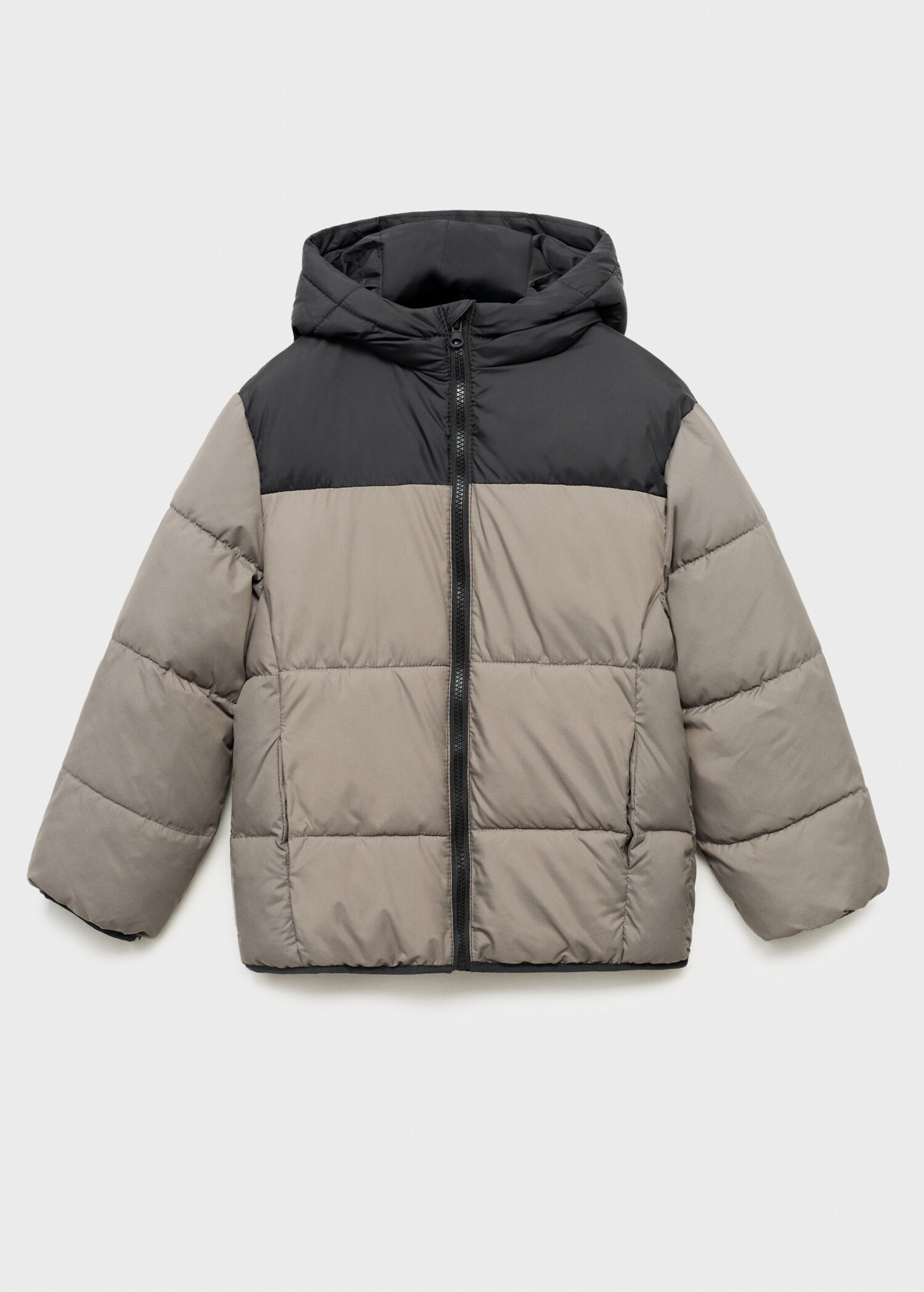 Bicolour quilted anorak - Article without model