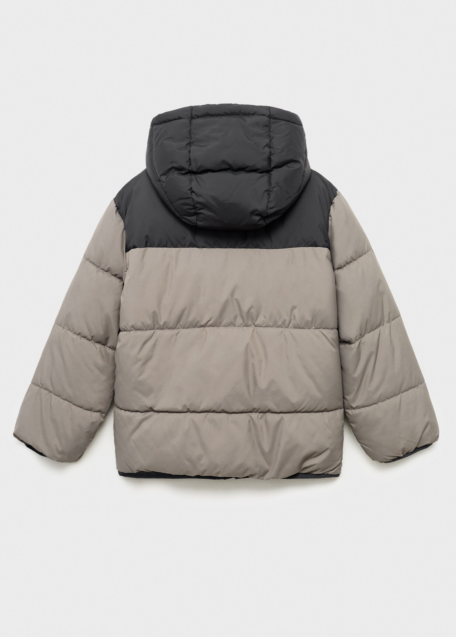 Bicolour quilted anorak - Reverse of the article