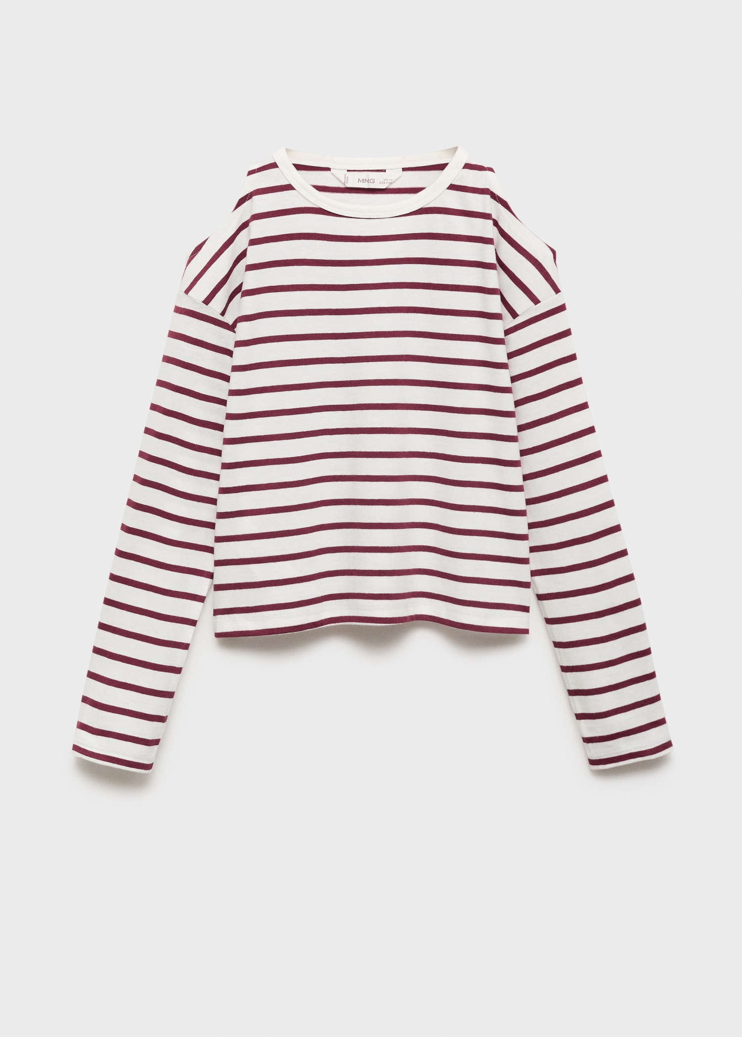 T-shirt às riscas com abertura - Artigo sem modelo
