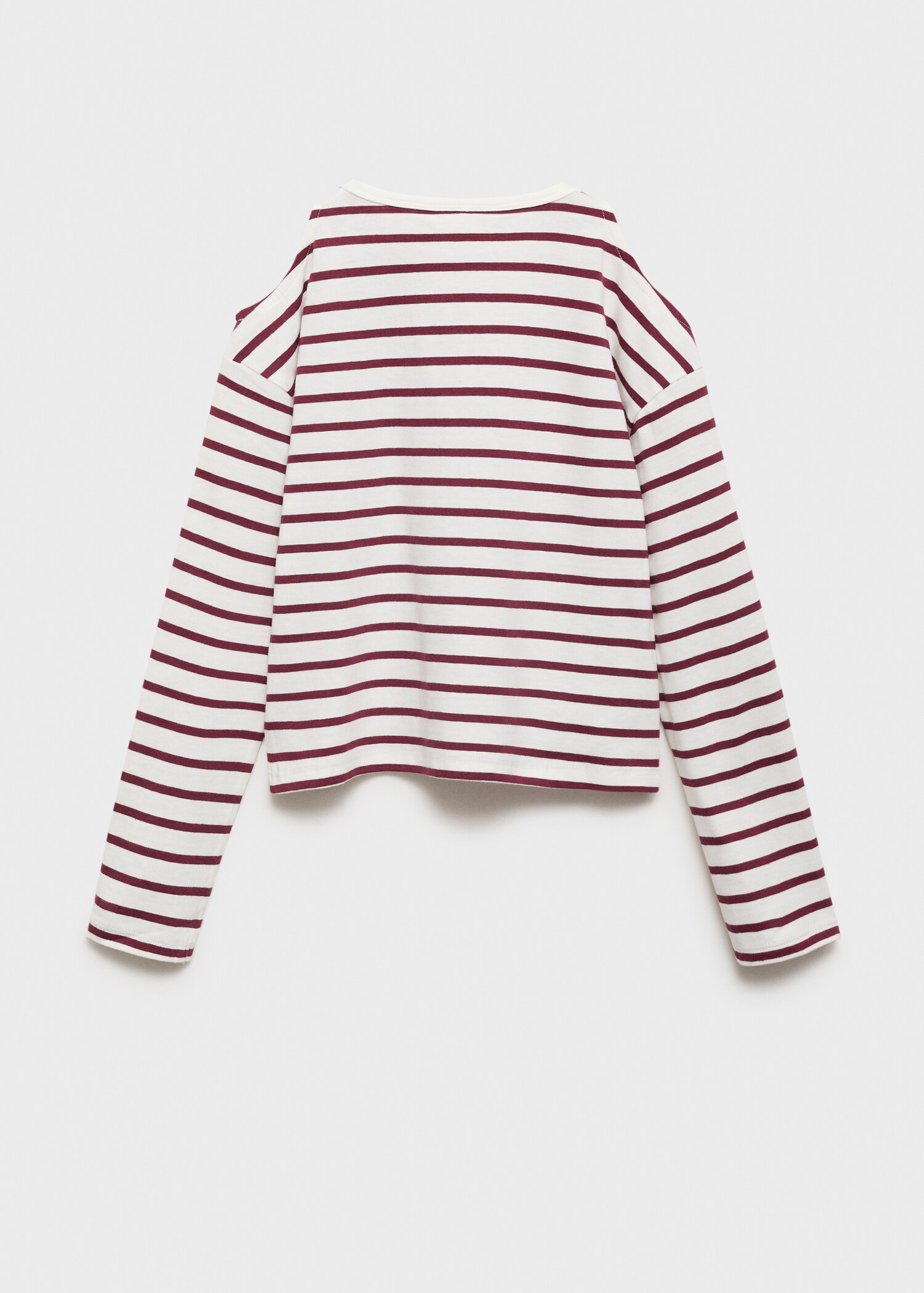 T-shirt às riscas com abertura - Verso do artigo