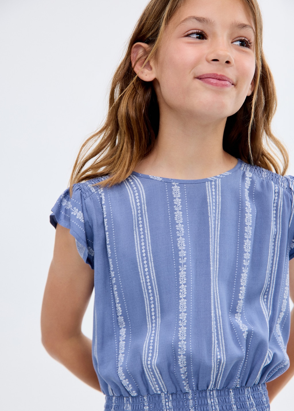 Floral embroidery dress