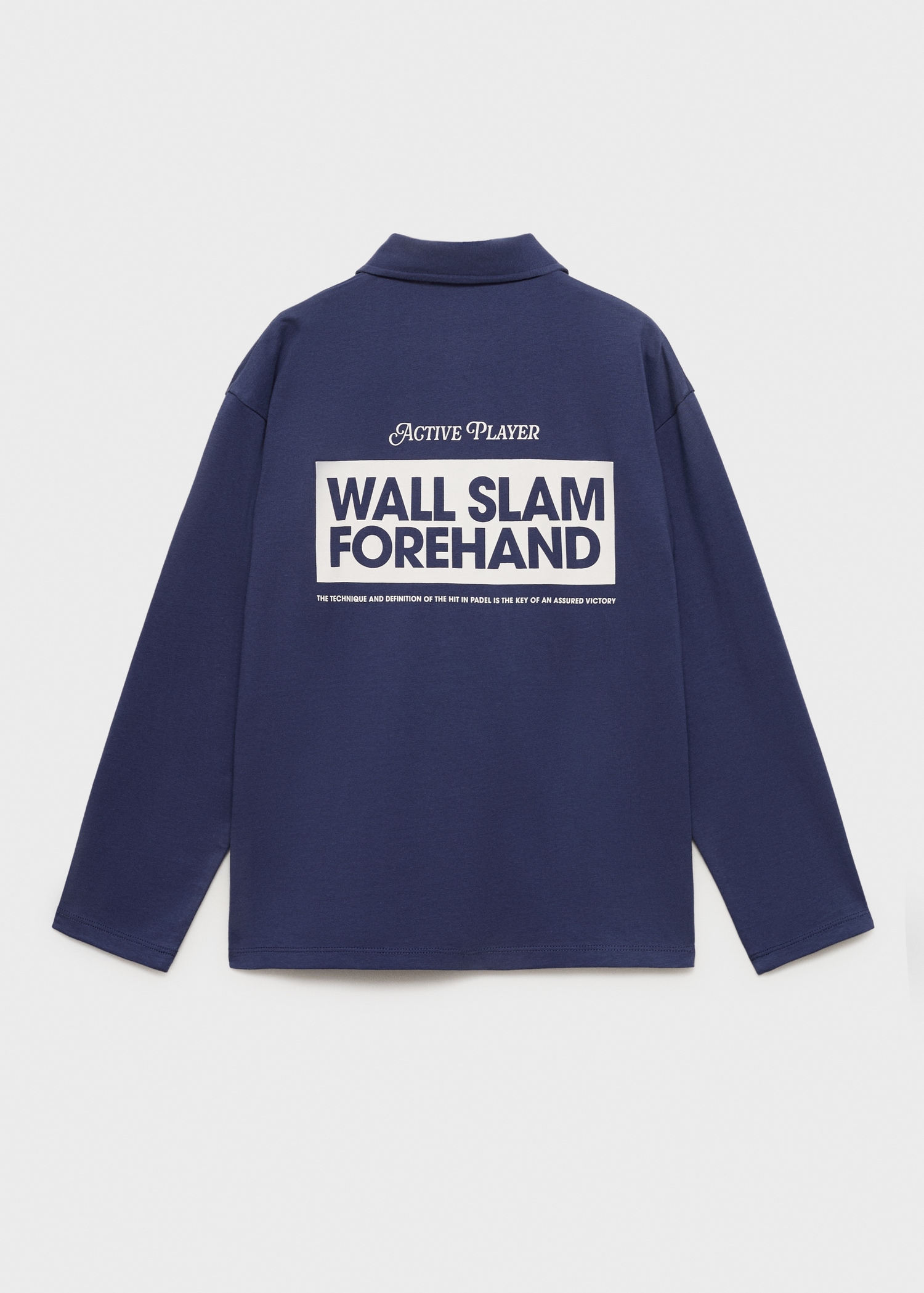 Printed polo-neck sweatshirt - Reverse of the article