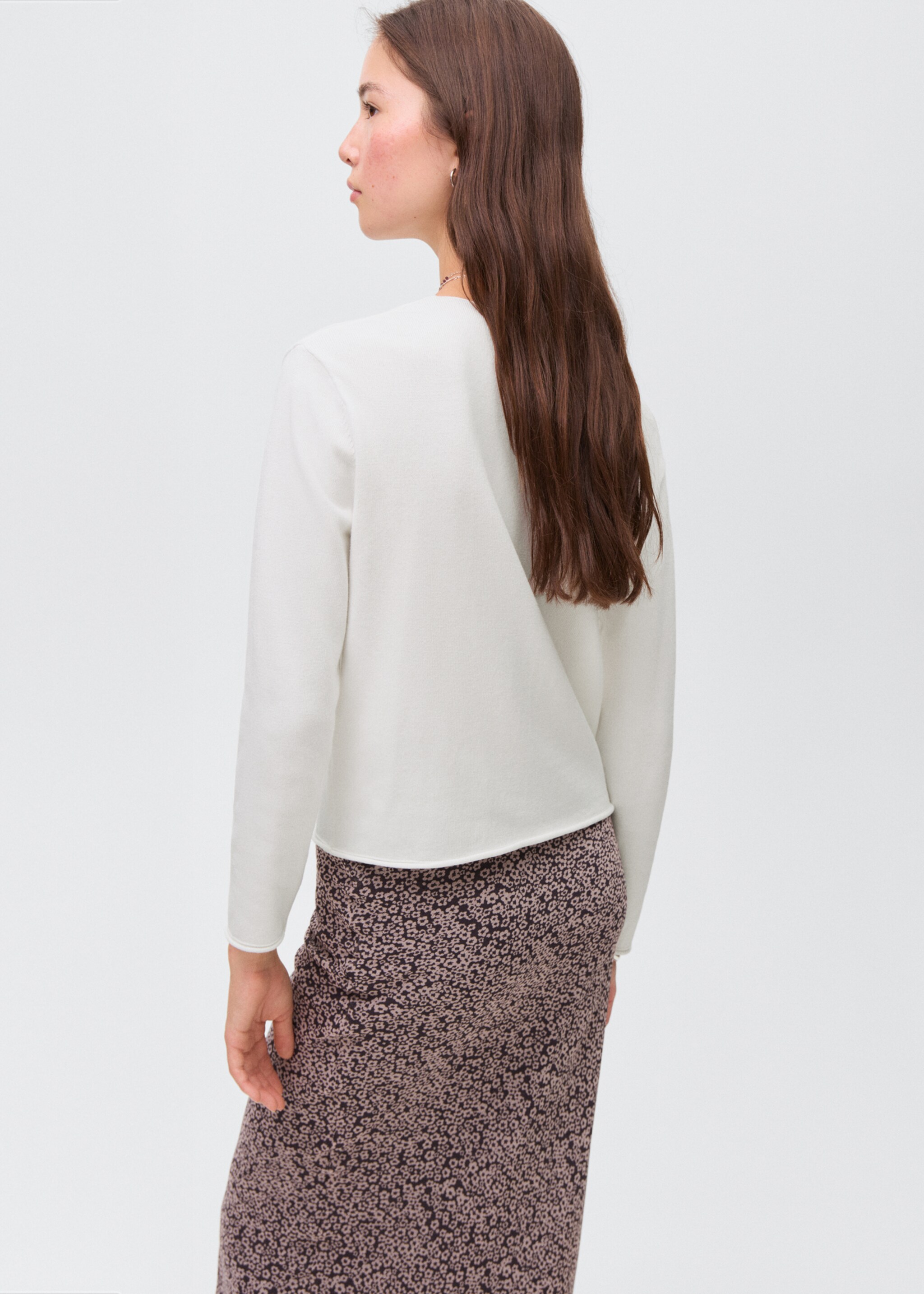 Pull-over maille col en V - Verso de l’article