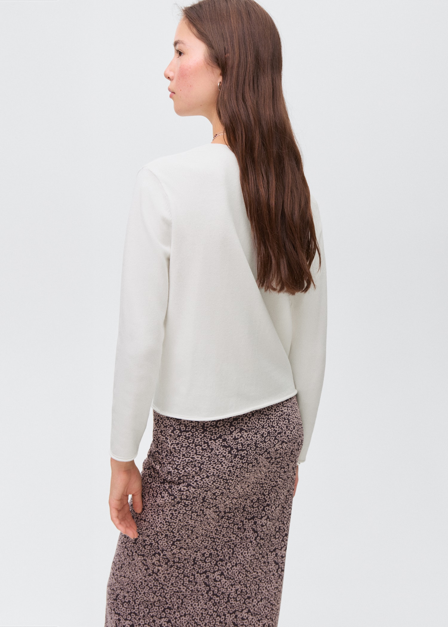 Pull-over maille col en V - Verso de l’article