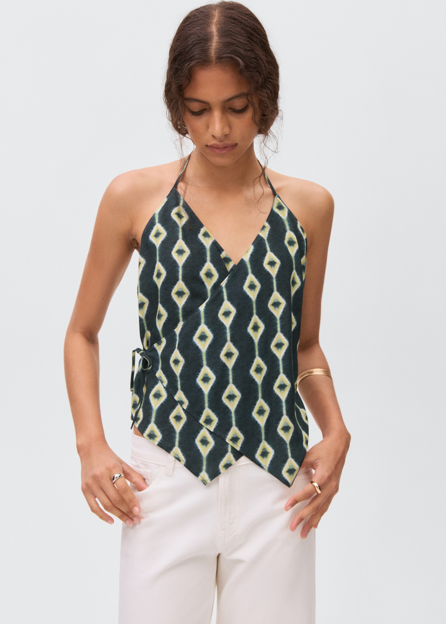 Halter-neck crossover top - Medium plane