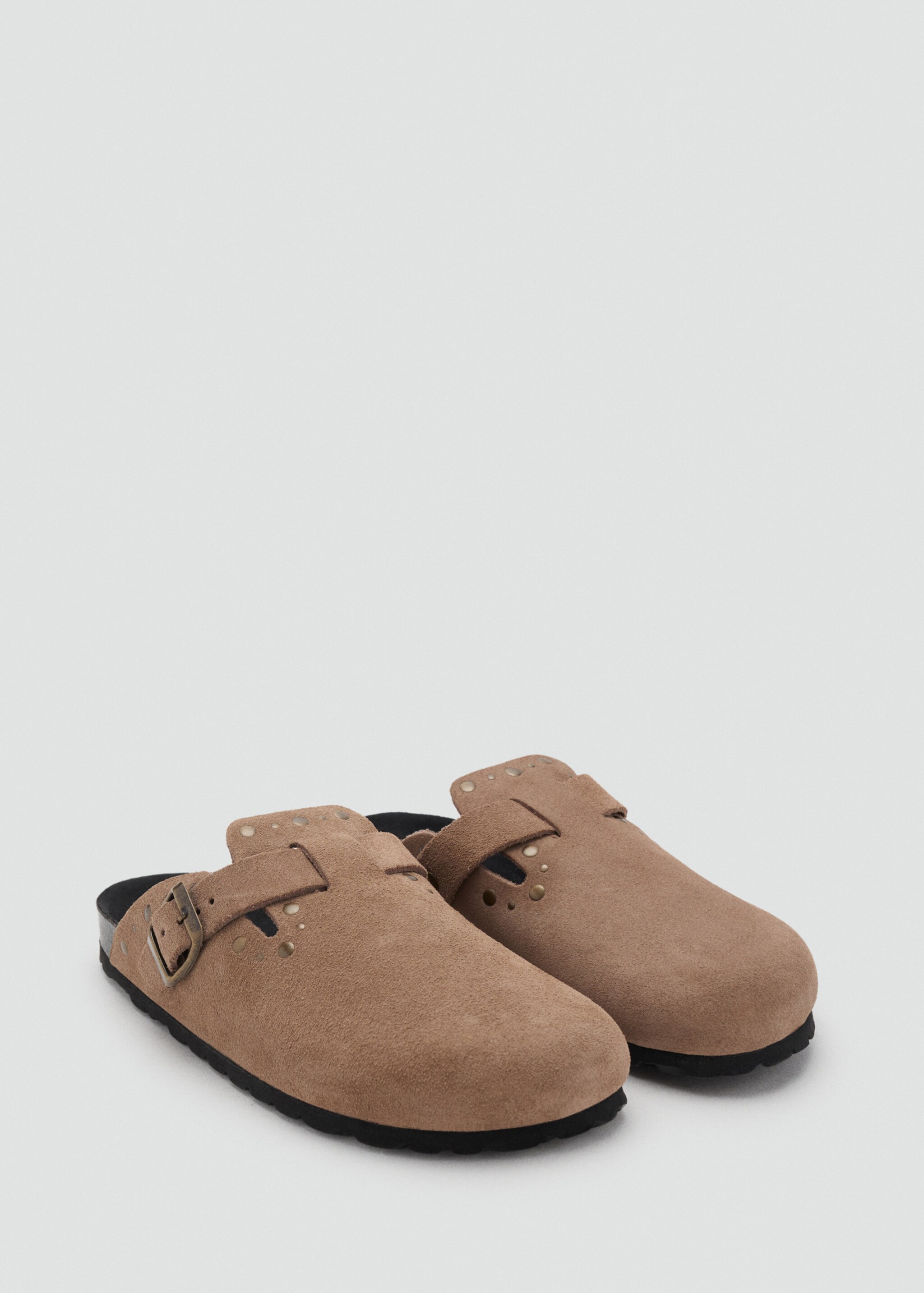 Suede leather clogs - Medium plane