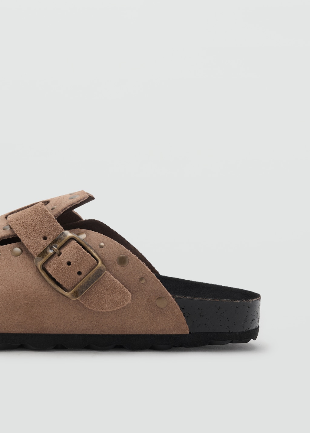 Studded leather clog