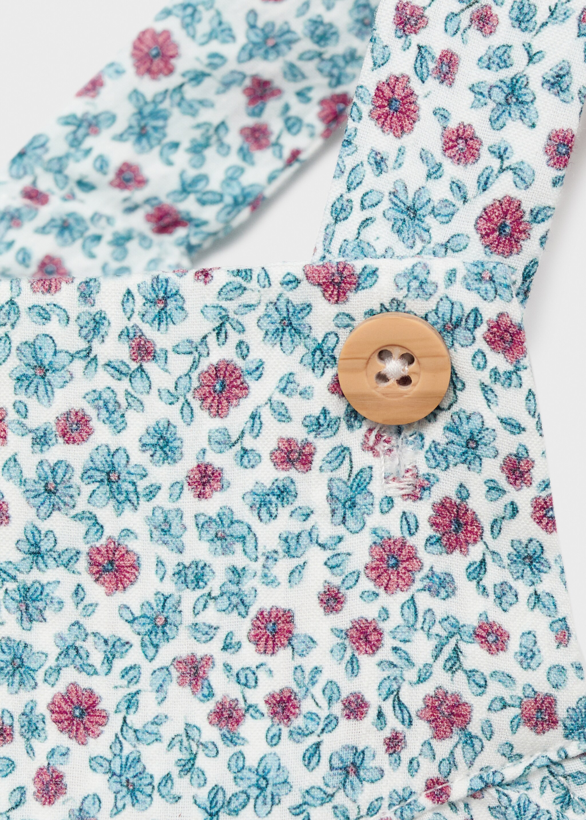Flower print romper suit - Деталь изделия 0