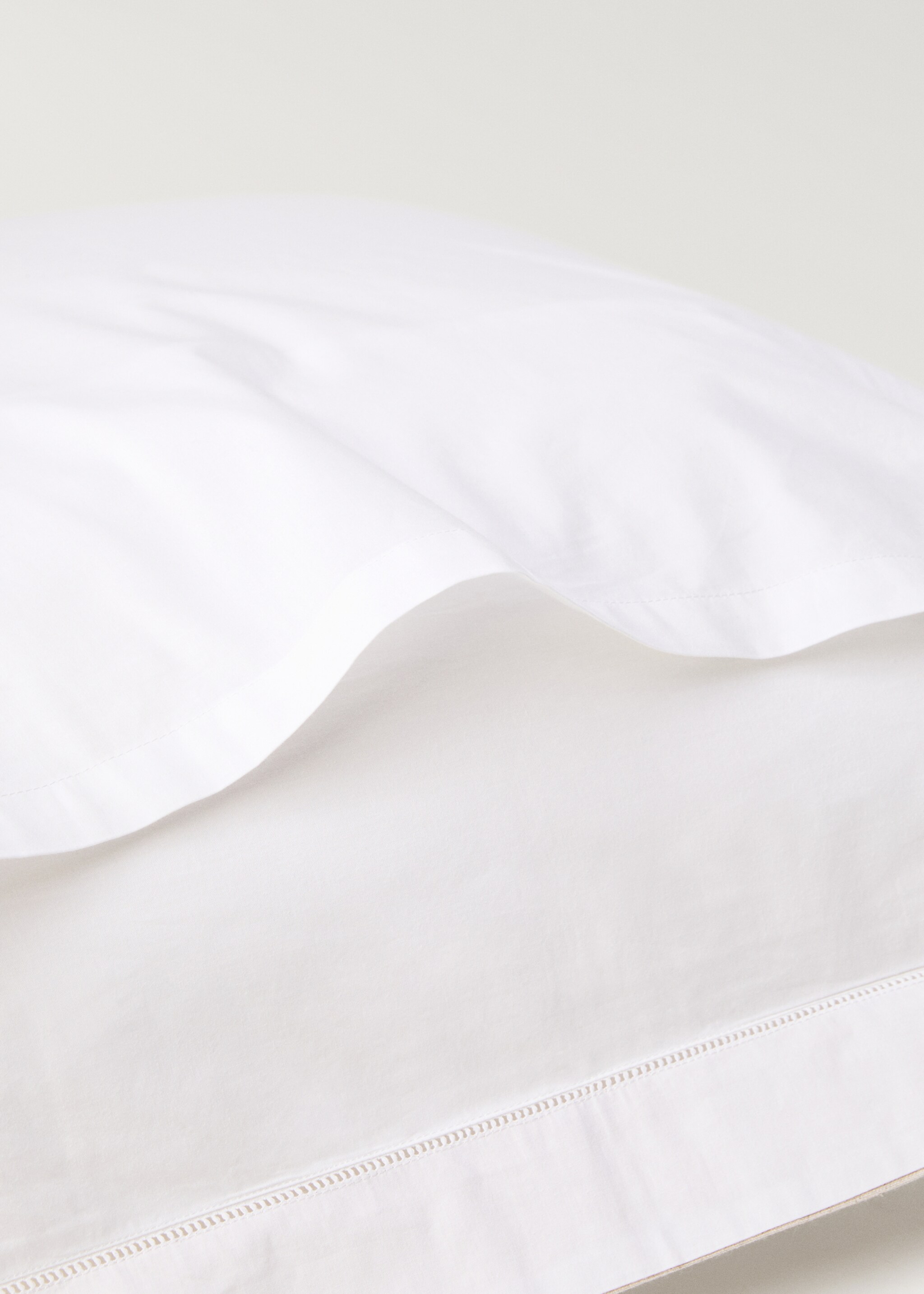 İki adet perkal pamuklu keten bordürlü yastık kılıfı 60x60 cm - Ürün detayı 3