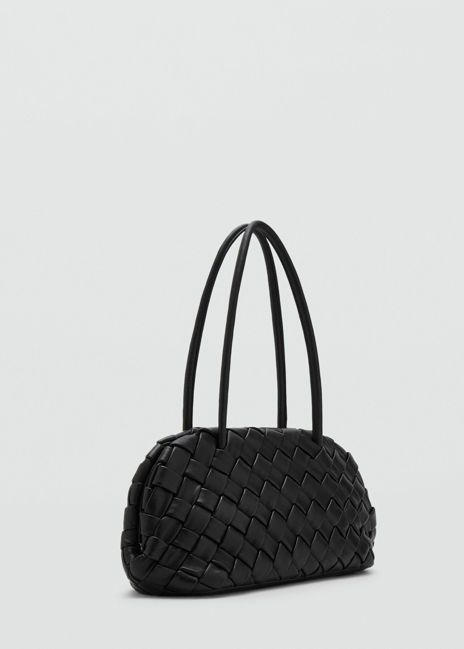 Braided leather shoulder bag - Women | MANGO USA