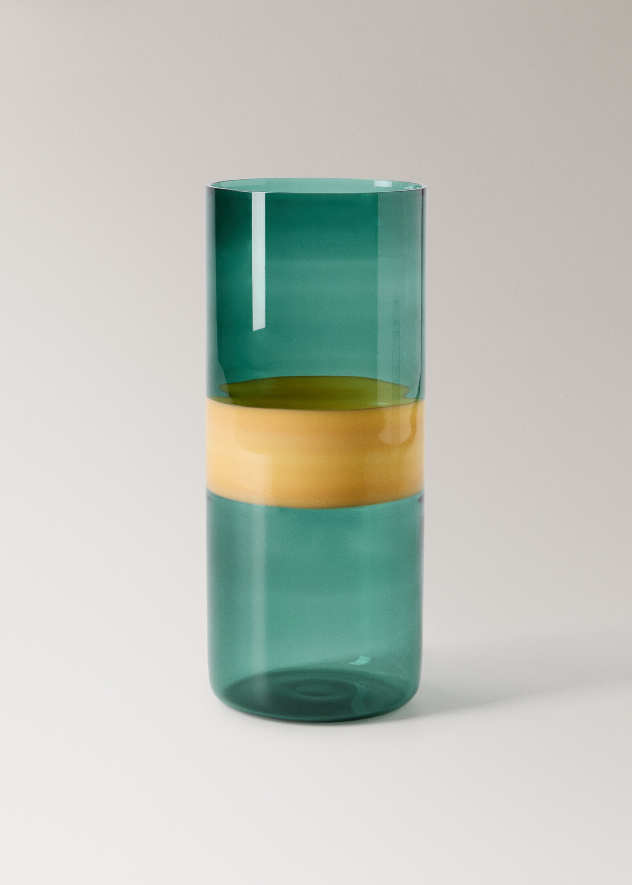 Borosilicate coloured glass vase - Article without model, Green. Ref: 17093309-00.
