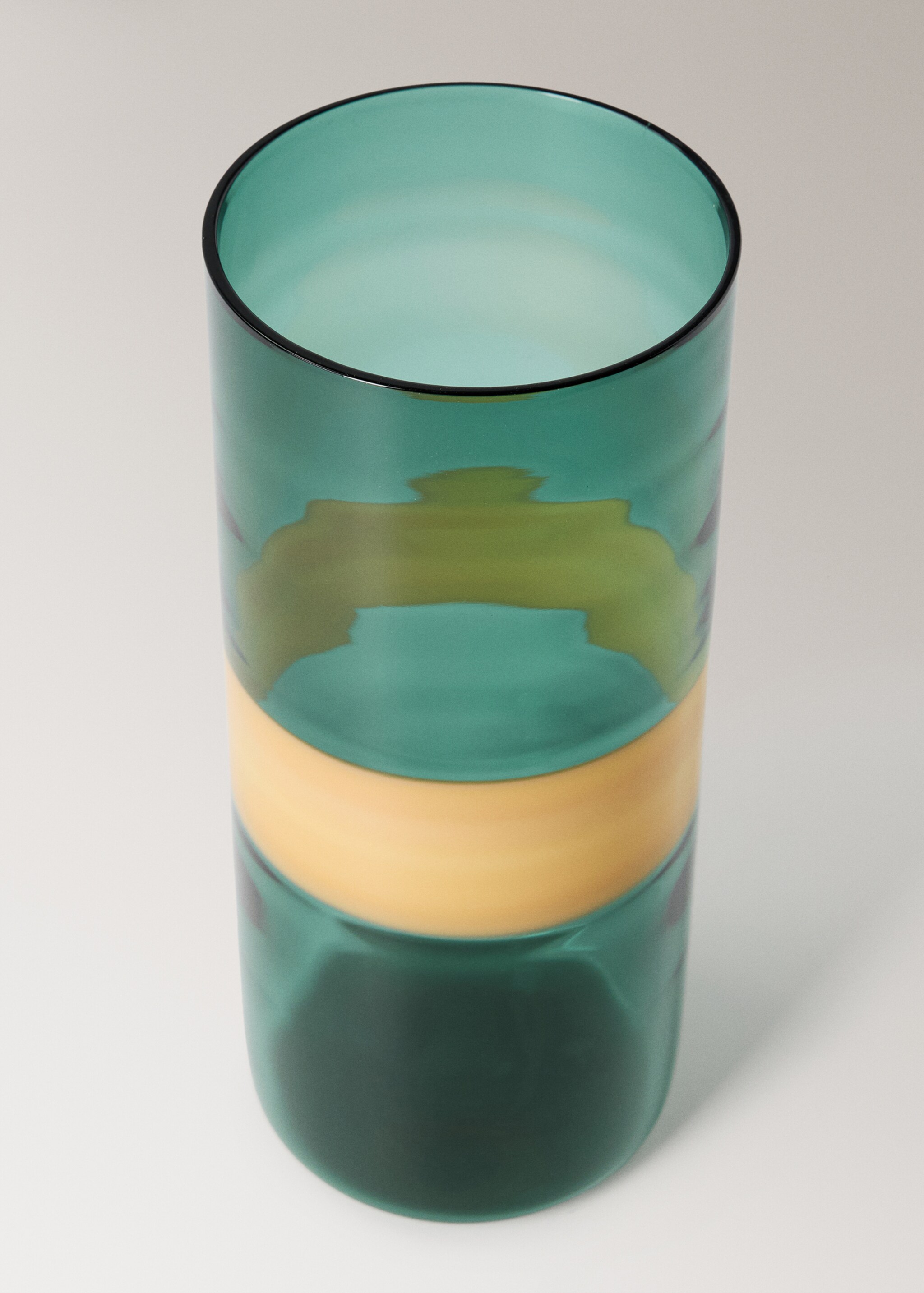 Borosilicate coloured glass vase - Details of the article 2, Green. Ref: 17093309-00.