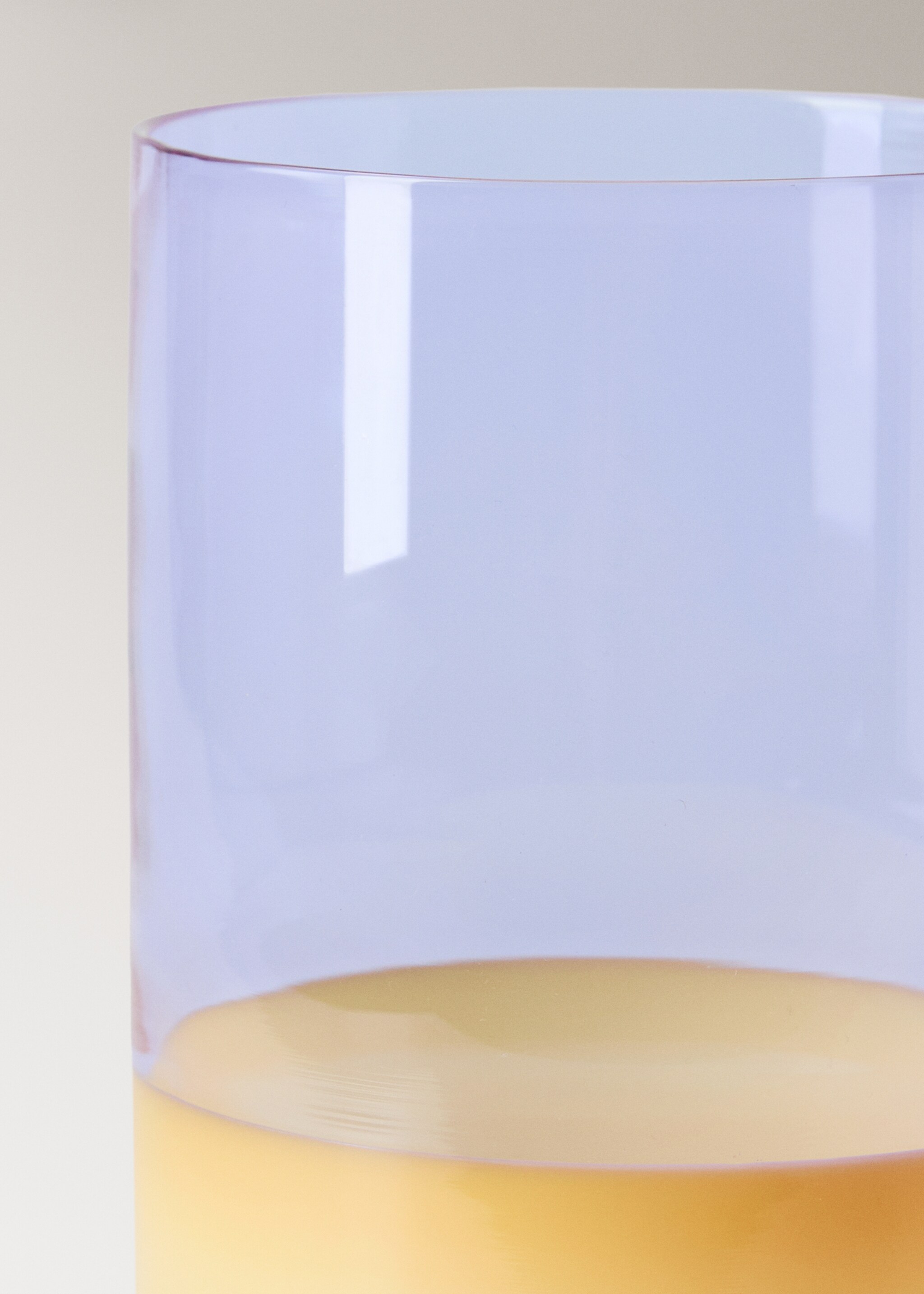 Borosilicate coloured glass vase - Details of the article 1, Lilac. Ref: 17093309-00.
