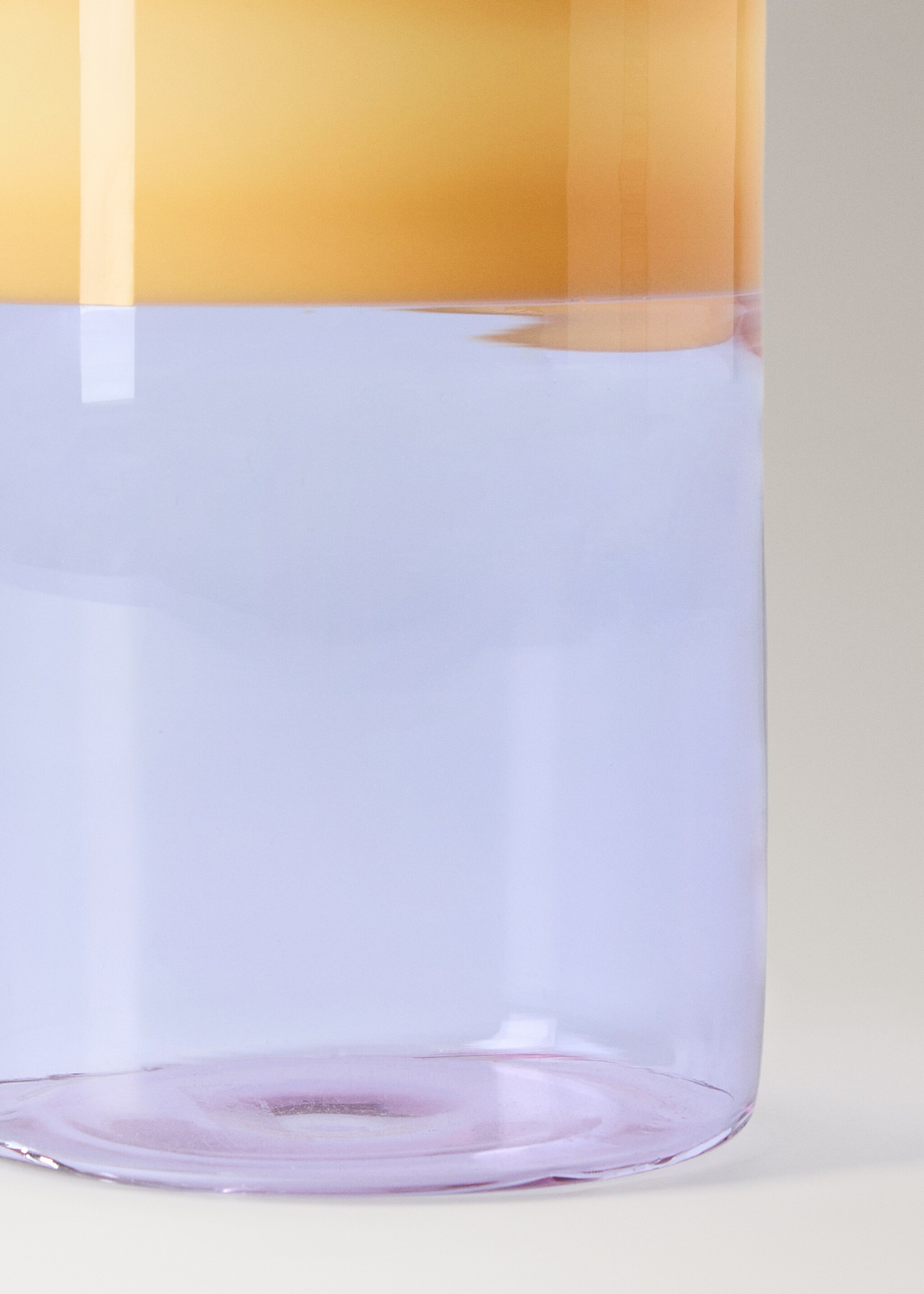 Borosilicate coloured glass vase - Details of the article 3, Lilac. Ref: 17093309-00.