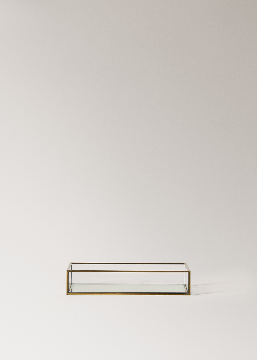 Small glass embossed decorative tray