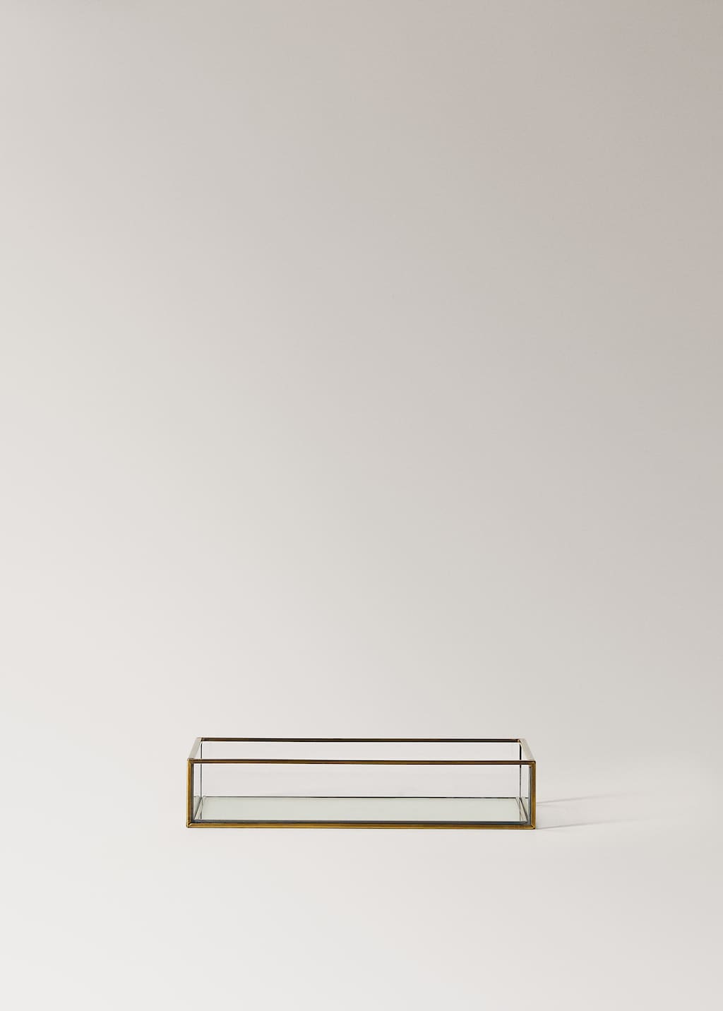 Small glass embossed decorative tray