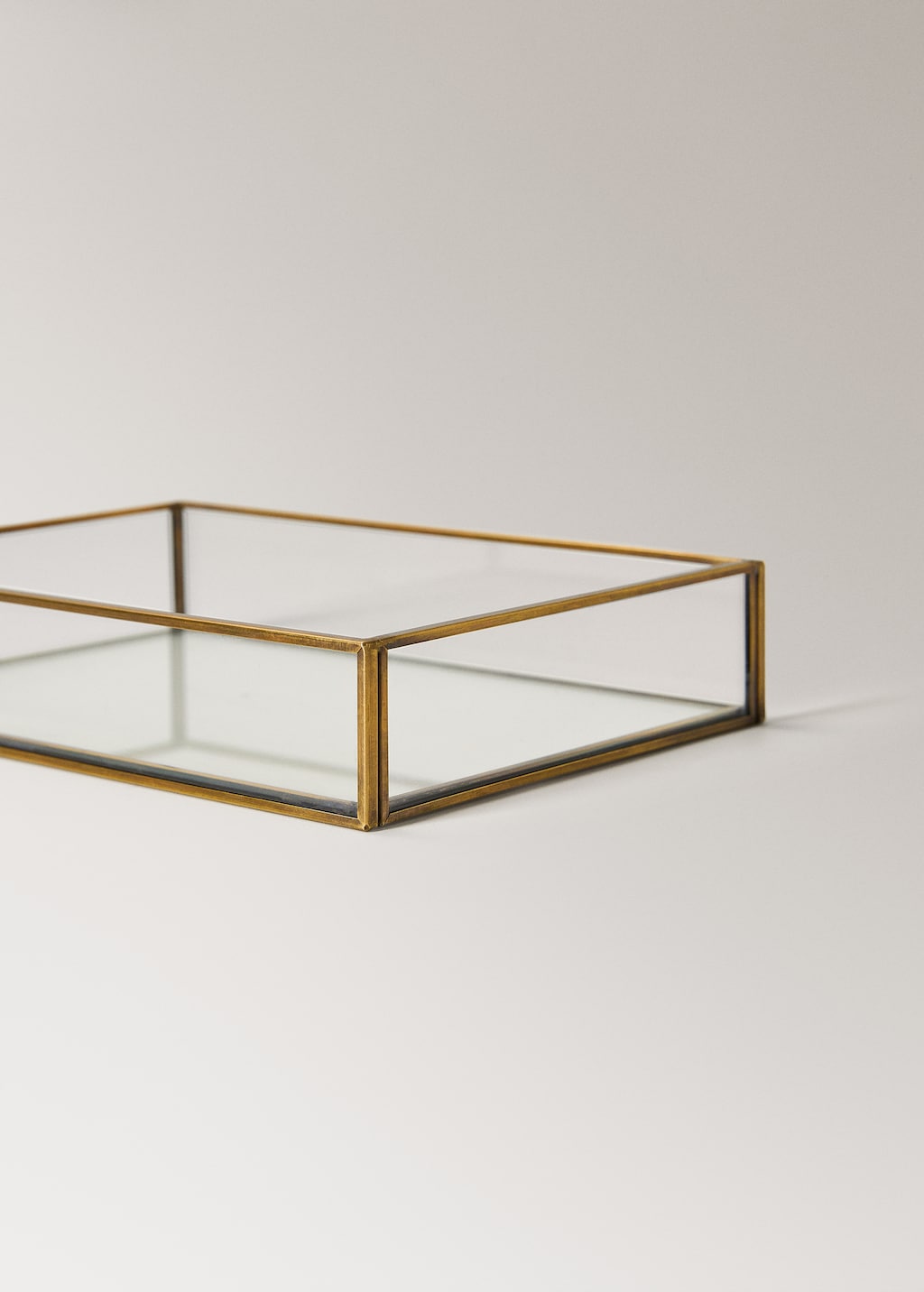 Small glass embossed decorative tray