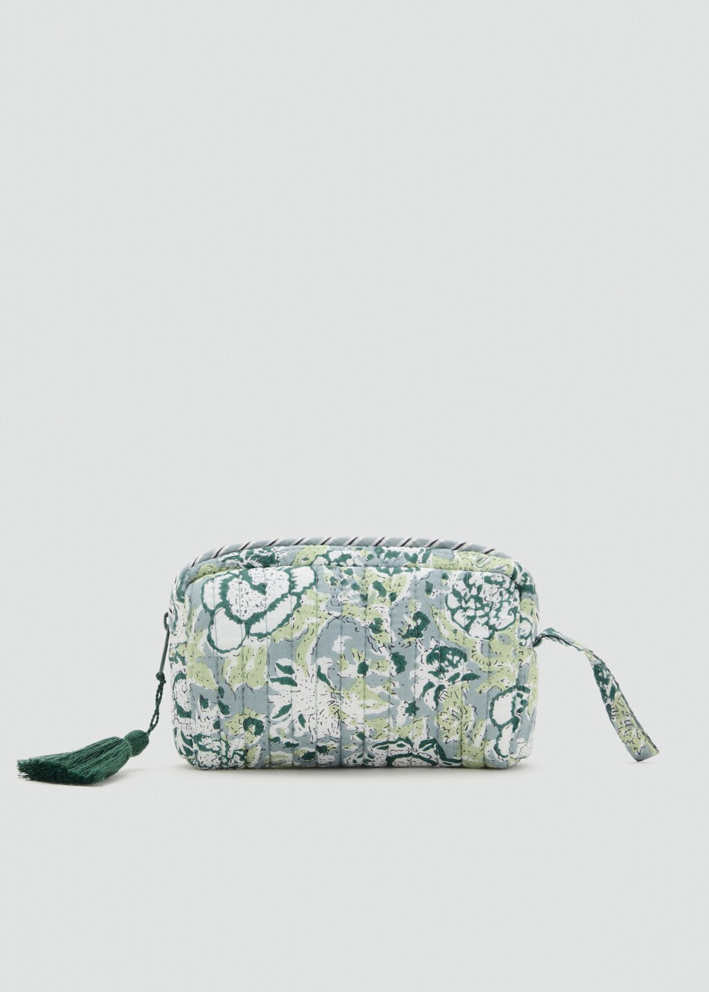 Floral-print cosmetic bag