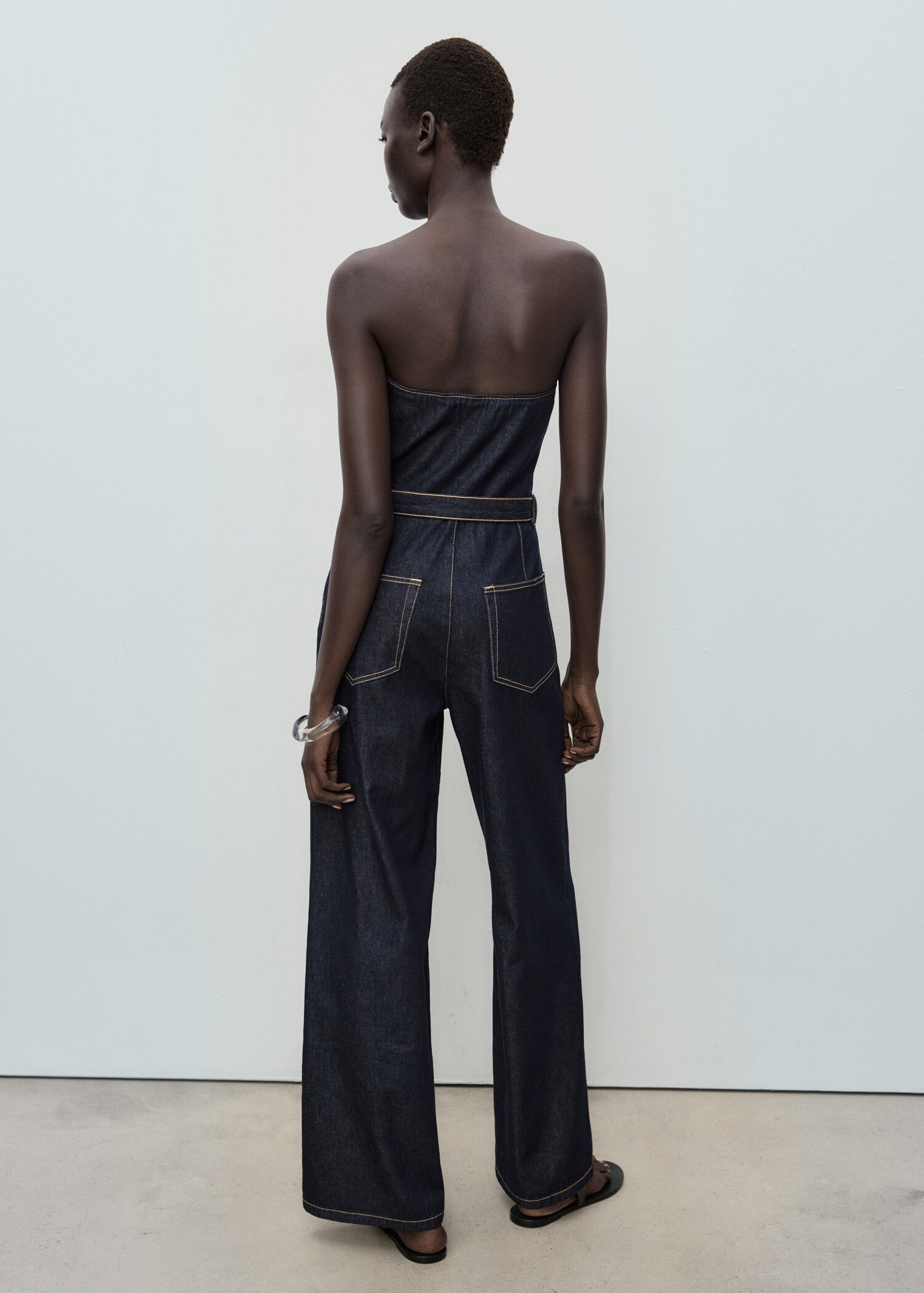 Mono denim palabra de honor - Reverso del artículo