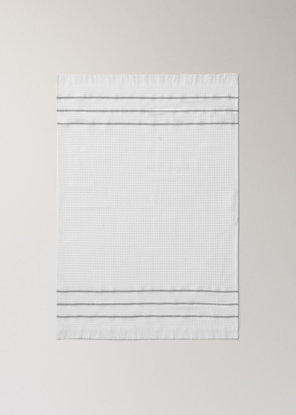 Waffle fringed dish cloth